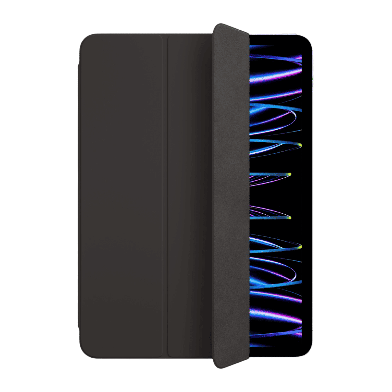 Apple Smart Polyurethane Folio Case for Apple iPad Pro (4th, 3rd, 2nd & 1st Gen) 11 Inch (Magnetic Attachments, Black)_1
