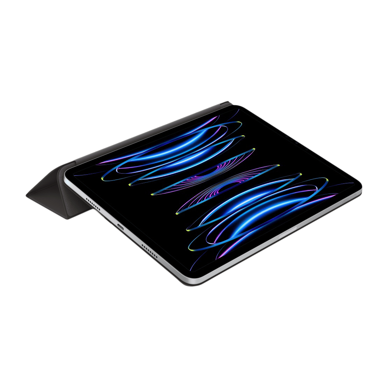 Apple Smart Polyurethane Folio Case for Apple iPad Pro (4th, 3rd, 2nd & 1st Gen) 11 Inch (Magnetic Attachments, Black)_2