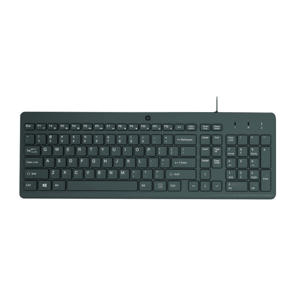 HP 150 Wired Keyboard with 12 Fn Shortcut Keys (Plug & Play, Black)_1