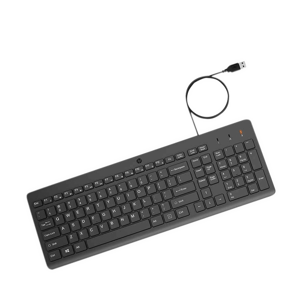 HP 150 Wired Keyboard with 12 Fn Shortcut Keys (Plug & Play, Black)_4