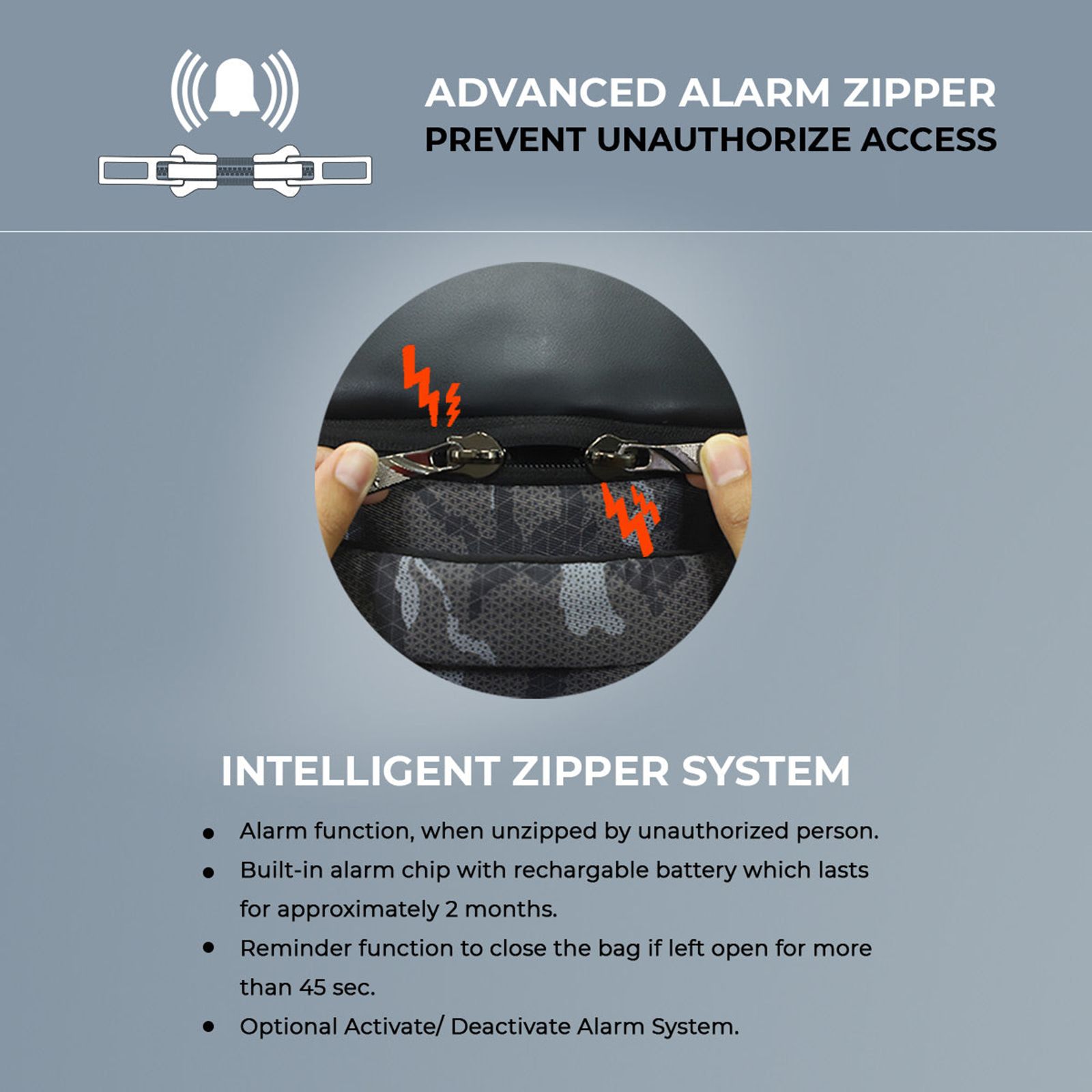 Arctic Fox New Anti-Theft Alarm Polyester Laptop Backpack for 15.5 Inch Laptop (36 L, Water Repellent Fabric, Black)_7