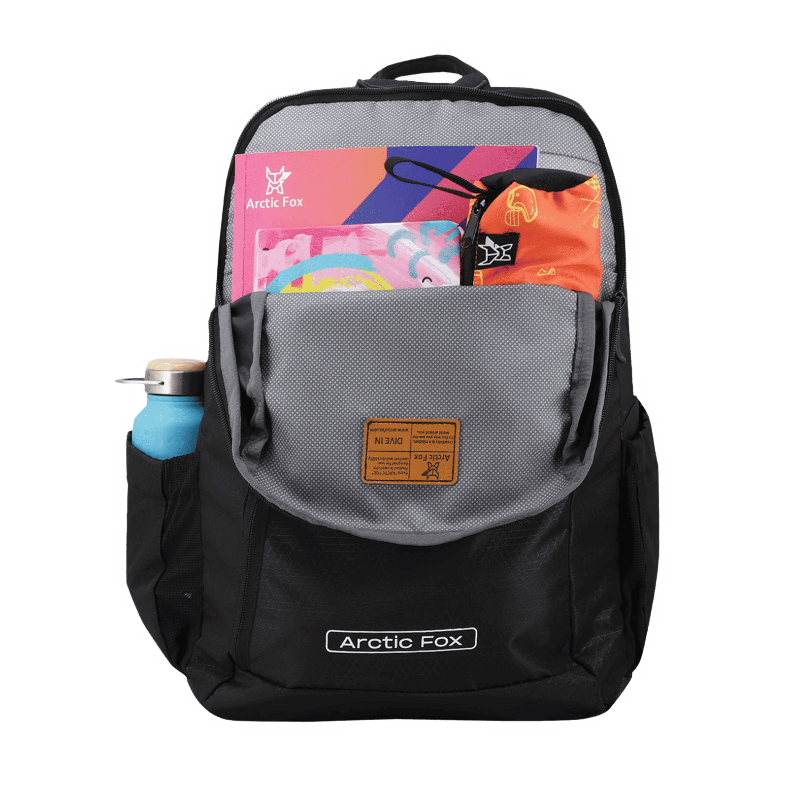 Arctic Fox Pump Polyester Laptop Backpack for 15.5 Inch Laptop (29 L, Water Repellent Fabric, Black)_5