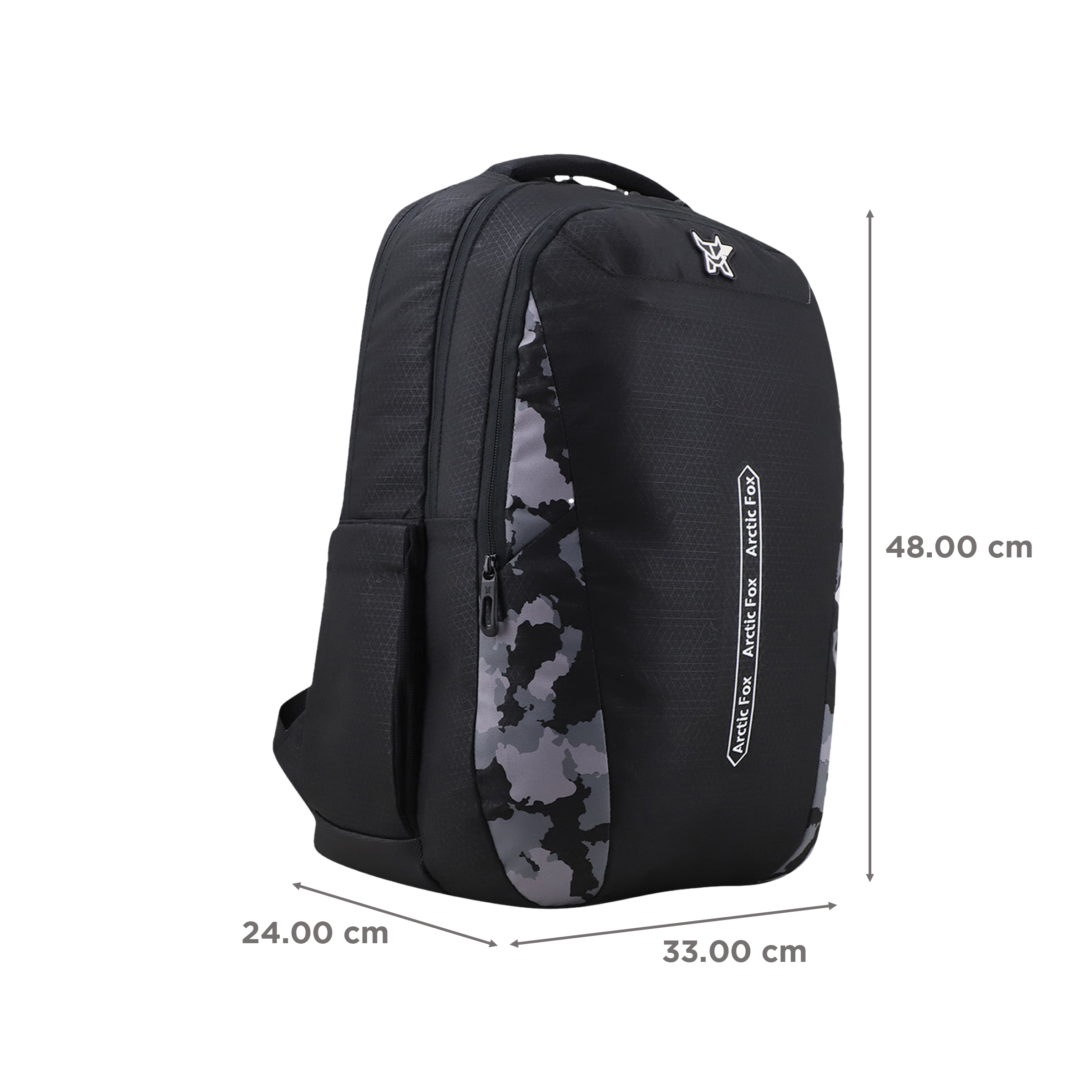 Arctic Fox Dare 38 Litres Fabric Backpack (Rain Cover, FTEBPKBLKWW054038, Black)_3