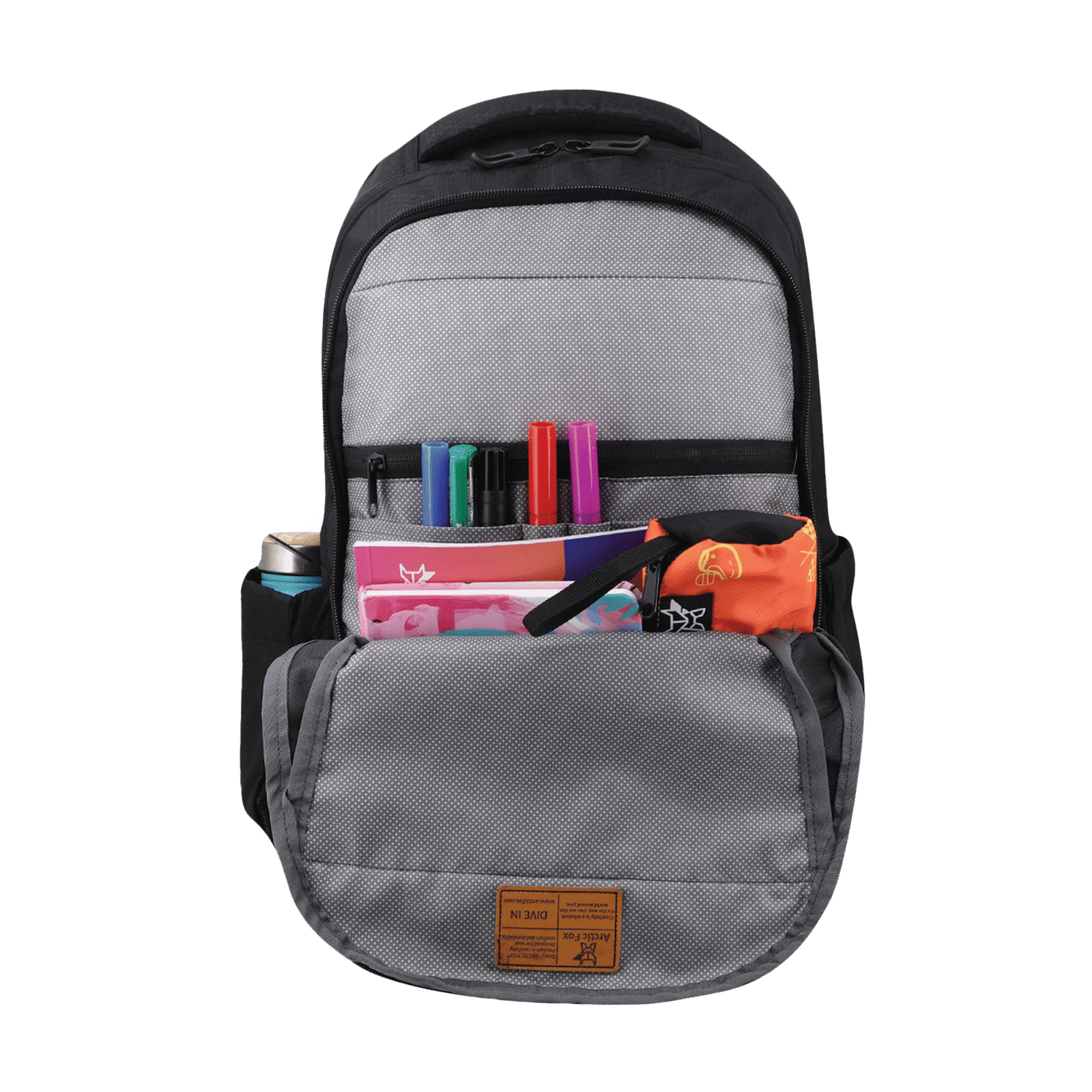 Arctic Fox Dare 38 Litres Fabric Backpack (Rain Cover, FTEBPKBLKWW054038, Black)_5