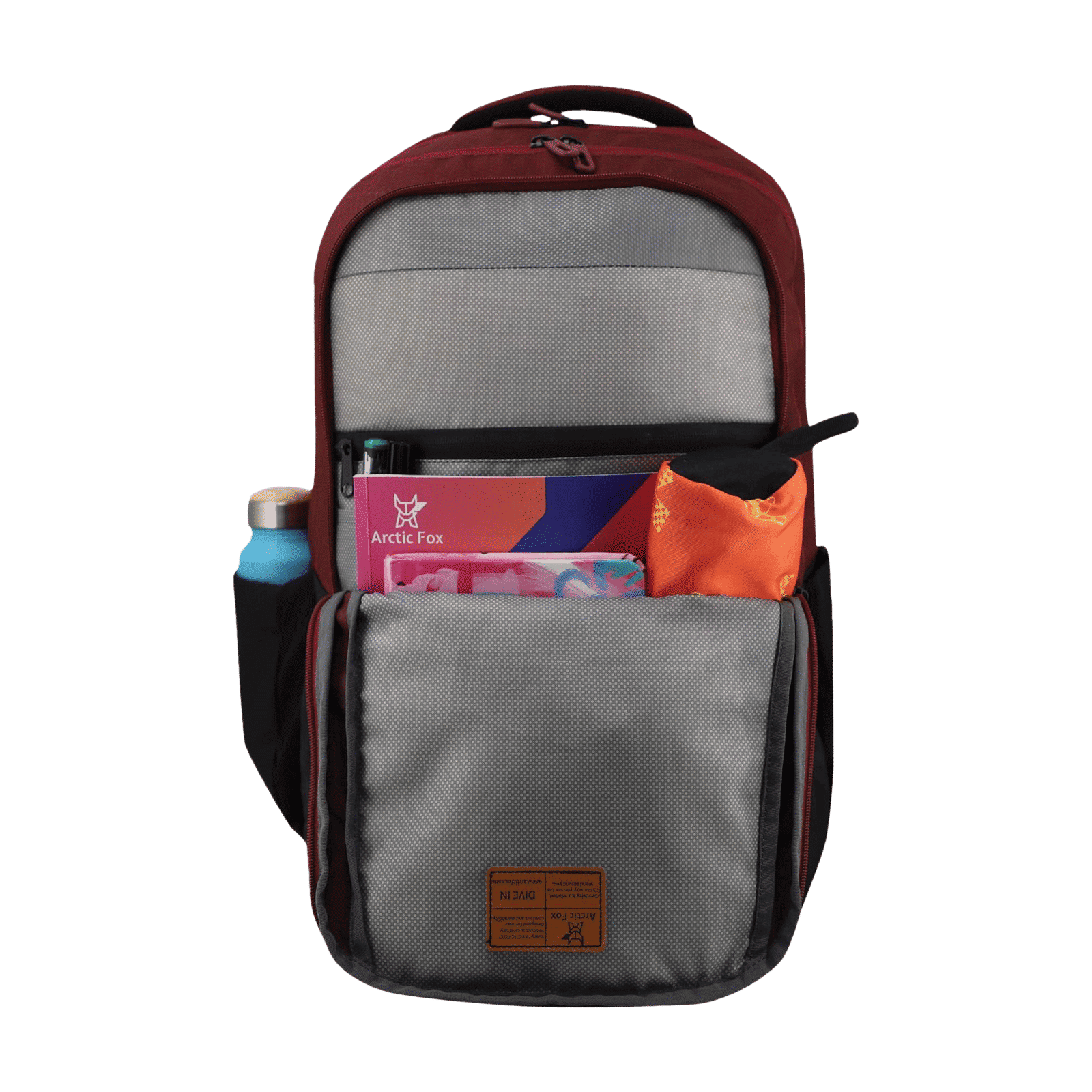 Arctic Fox Merit Polyester, Fabric Laptop Backpack for 15 Inch Laptop (44 L, Water Repellent, Maroon) Arctic Fox Merit Polyester, Fabric Laptop Backpack for 15 Inch Laptop (44 L, Water Repellent, Maroon)_5