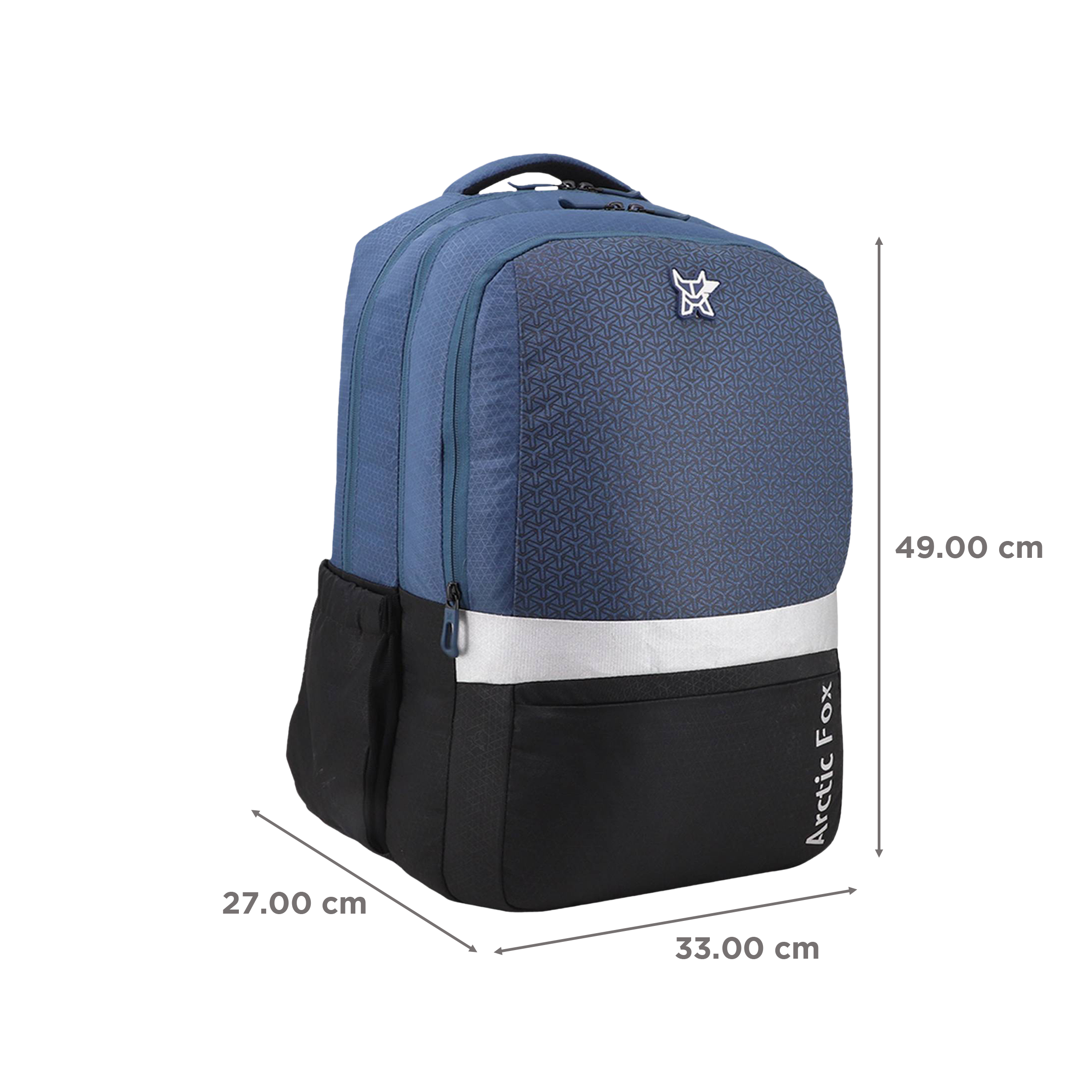 Arctic Fox Merit Polyester, Fabric Laptop Backpack for 15 Inch Laptop (44 L, Water Repellent, Dark Denim)_3