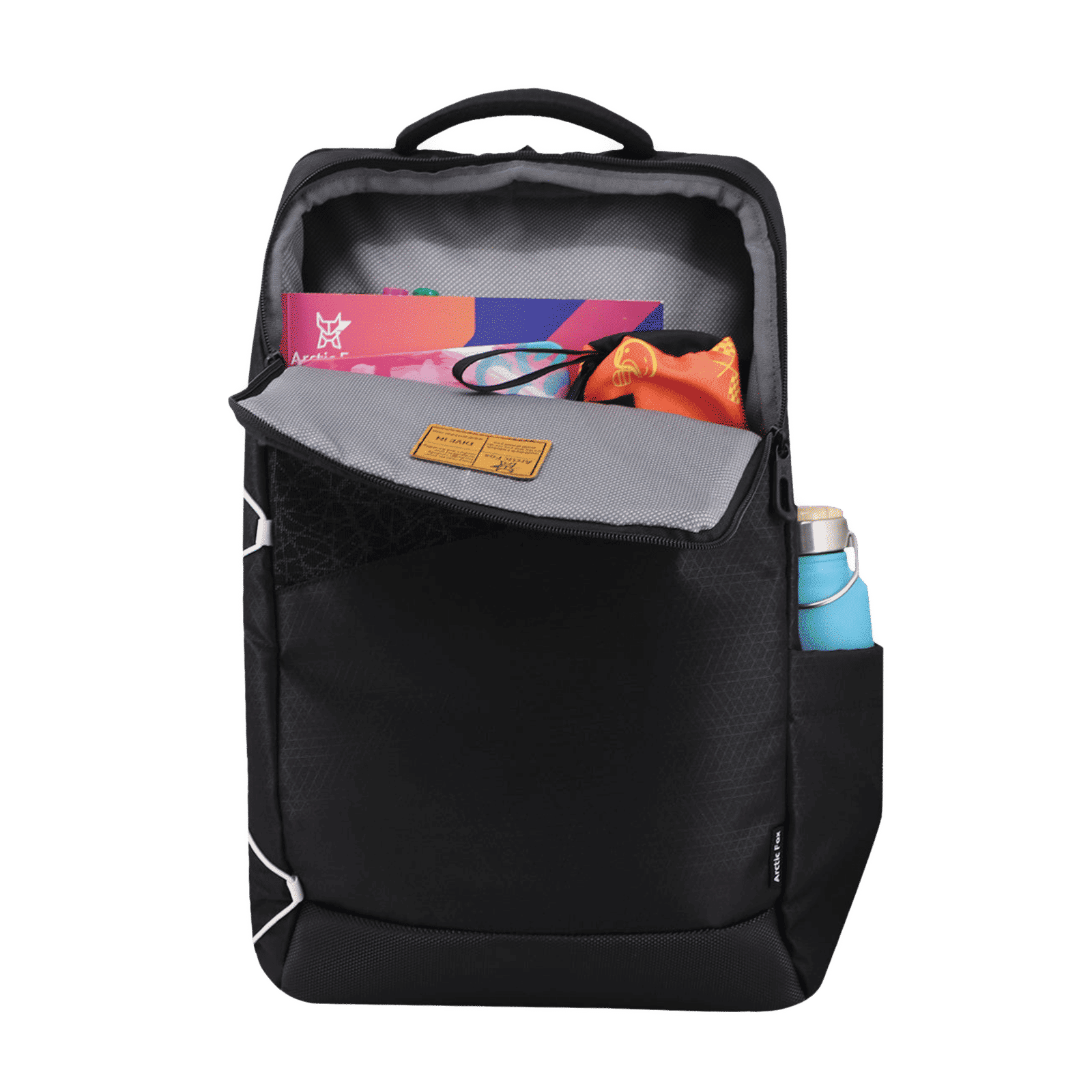 Arctic Fox Stunt Polyester Laptop Backpack for 15.5 Inch Laptop (35 L, Water Repellent Fabric, Black)_5