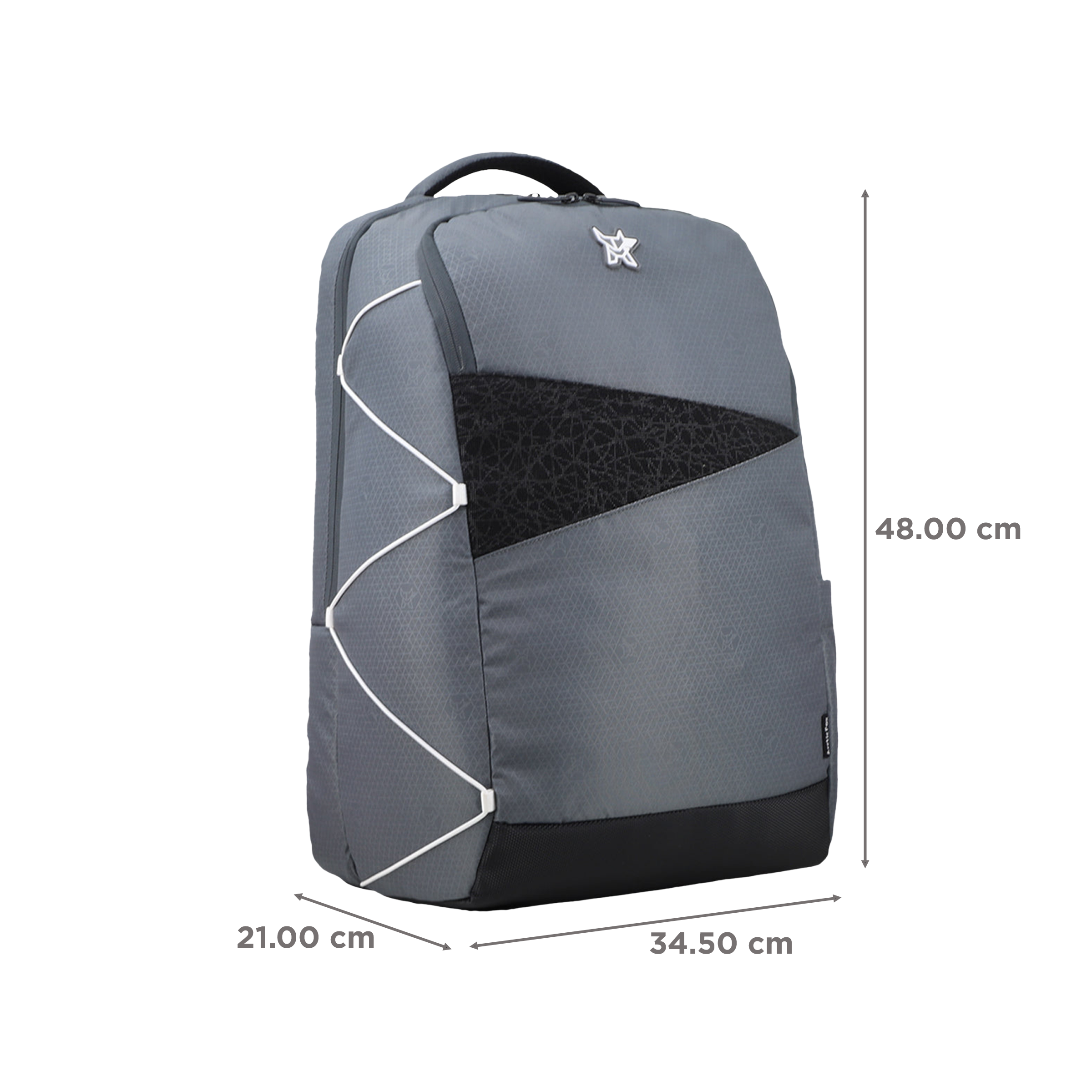 Arctic Fox Stunt Polyester Laptop Backpack for 15.5 Inch Laptop (35 L, Water Repellent Fabric, Grey)_3