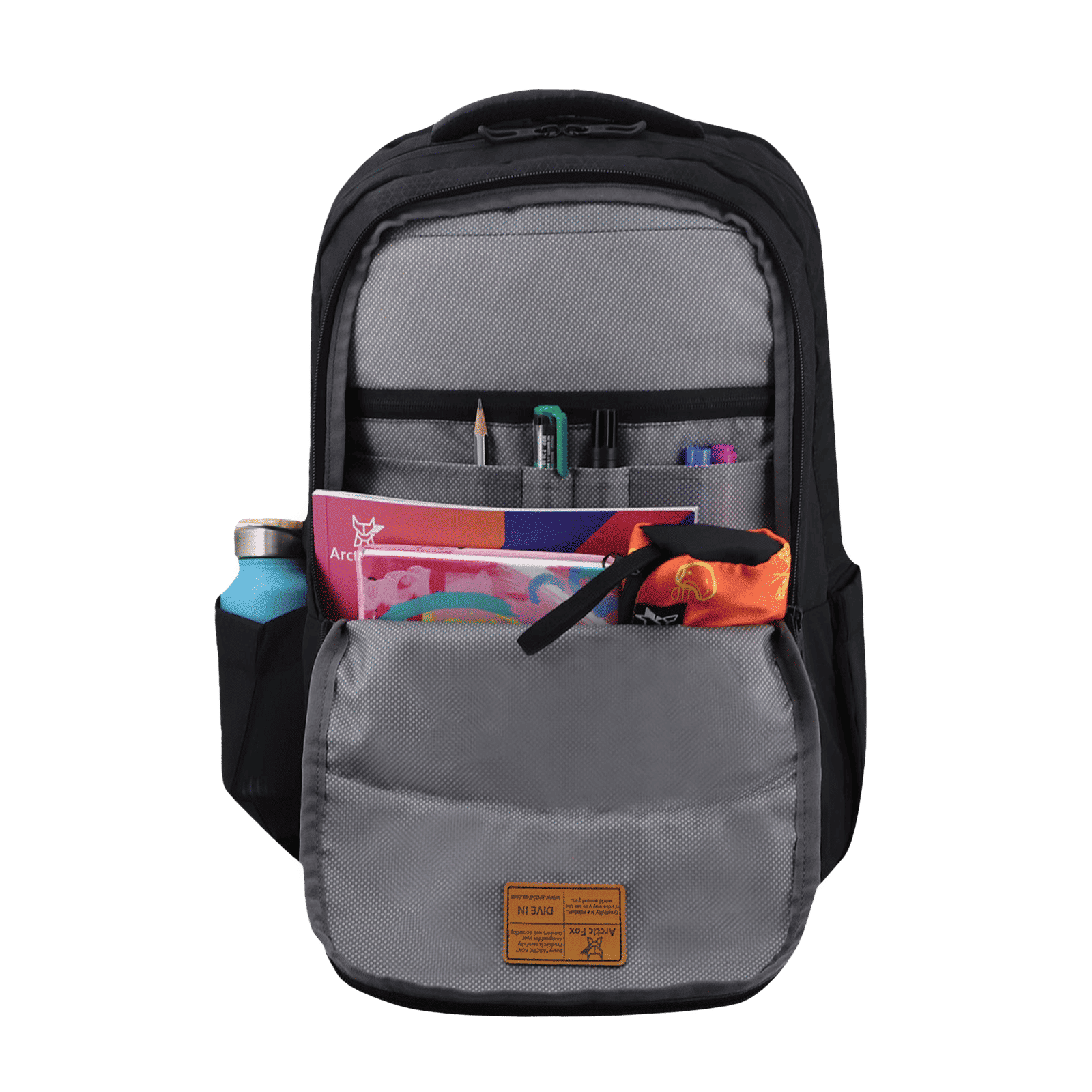 Arctic Fox Trace Polyester Laptop Backpack for 15.5 Inch Laptop (38 L, Water Repellent Fabric, Black)_5