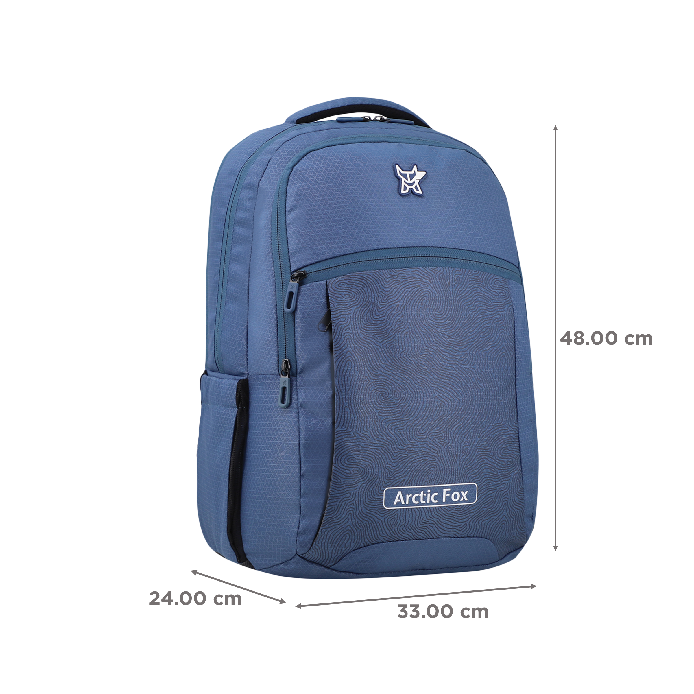 Arctic Fox Trace Polyester Laptop Backpack for 15.5 Inch Laptop (38 L, Air Flow Back System, Dark Denim)_3