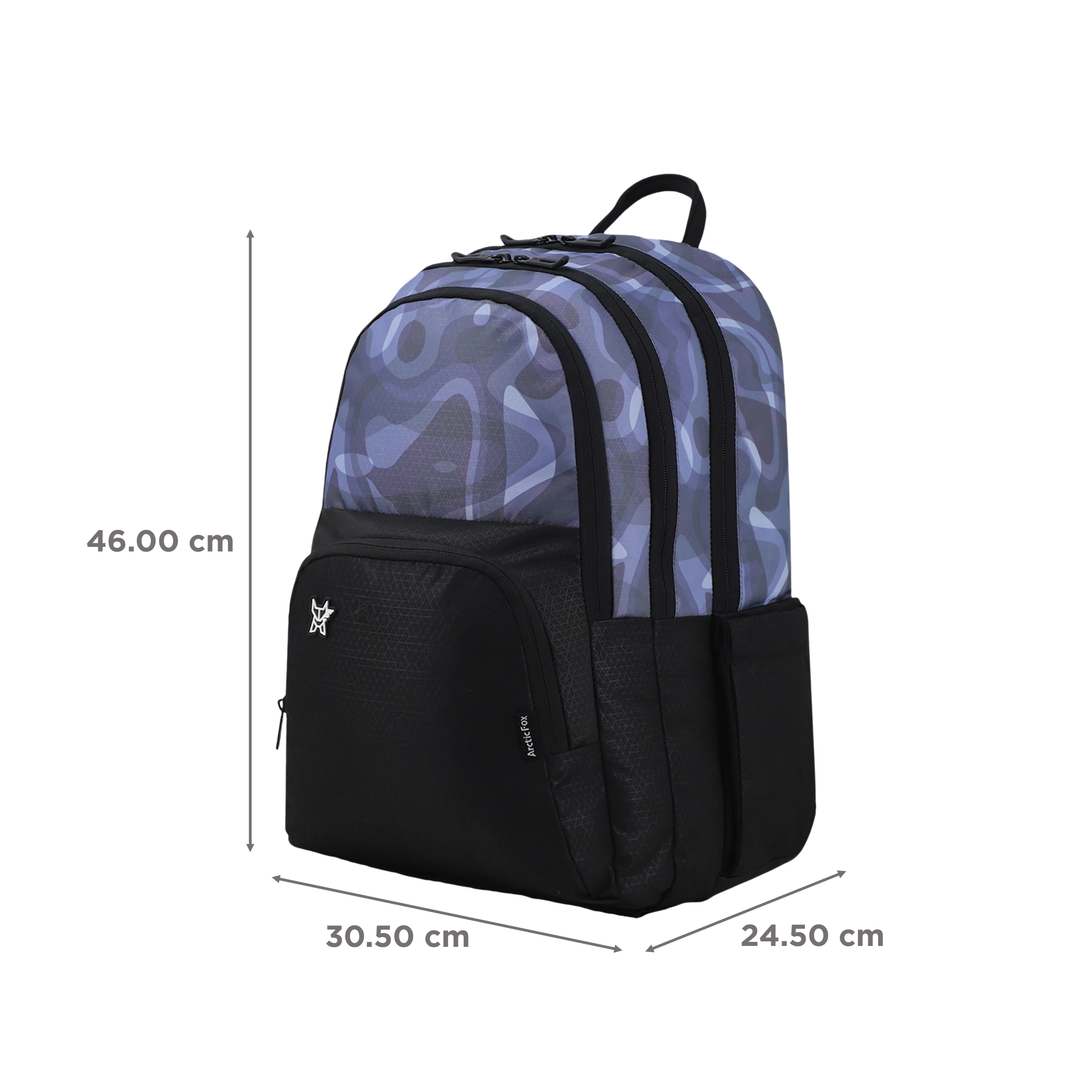 Arctic Fox Dope 34 Litres 500D Plain Polyester and 600D Fabric Backpack (Water Bottle Pouch, FJUBPKGRYWW100034, Grey)_3
