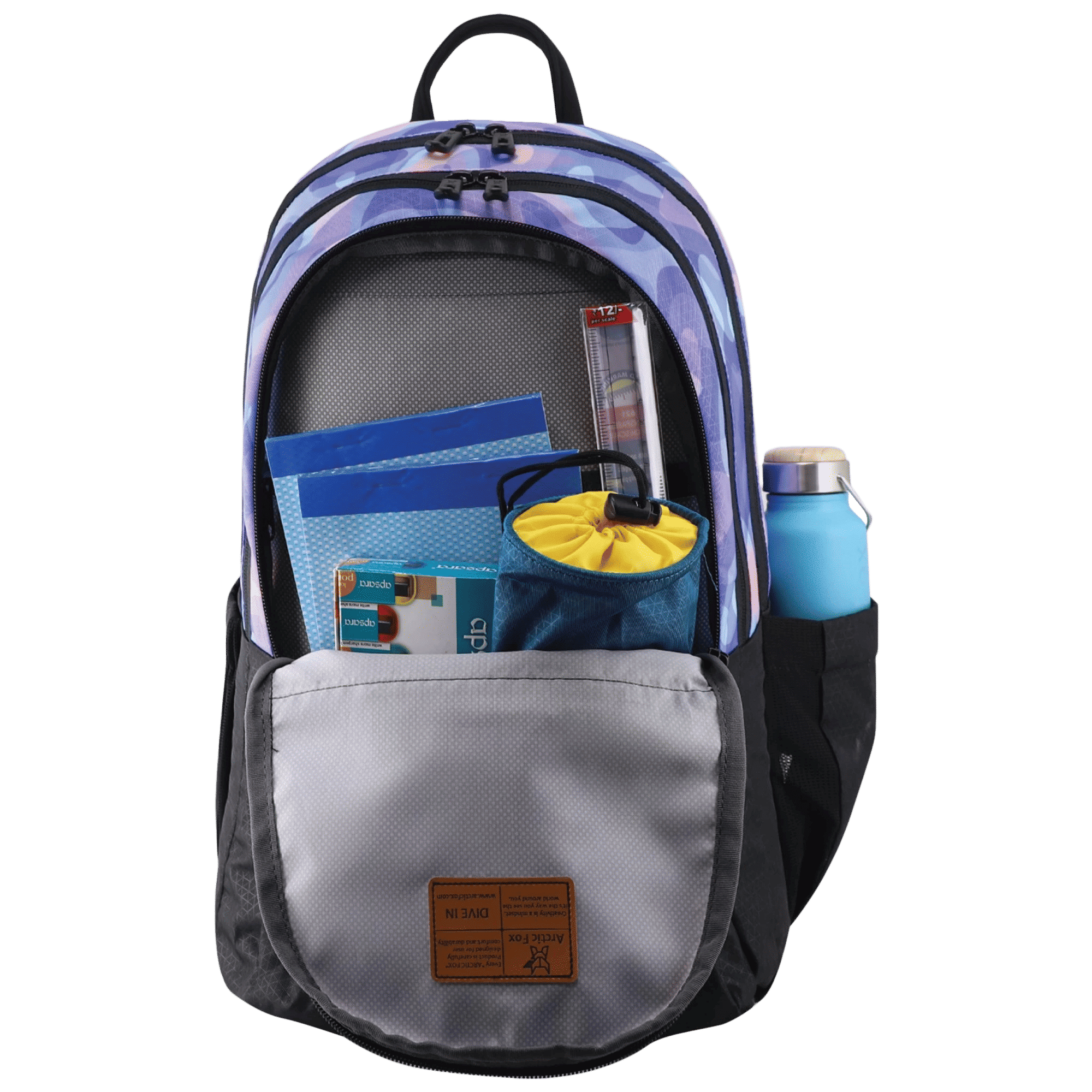 Arctic Fox Dopee 34 Litres Polyester Backpack (Padded Shoulder Strap, FJUBPKNVYWW103034, Navy Blue)_5