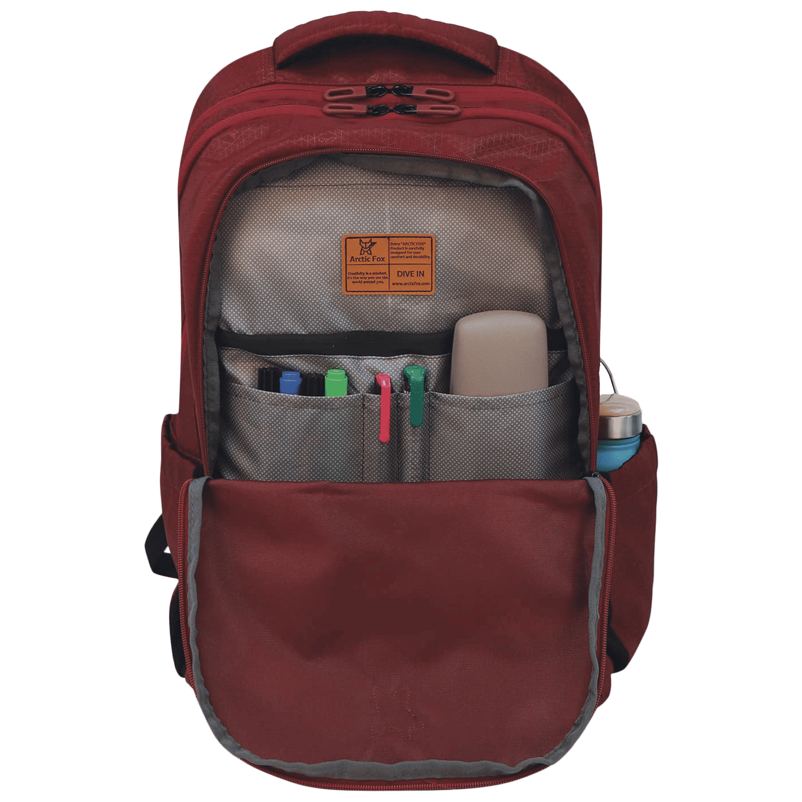 Arctic Fox Tic Tac 34 Litres Polyester Backpack (Water Bottle Pouch, FTEBPKTPOWW105034, Tawny Port)_5