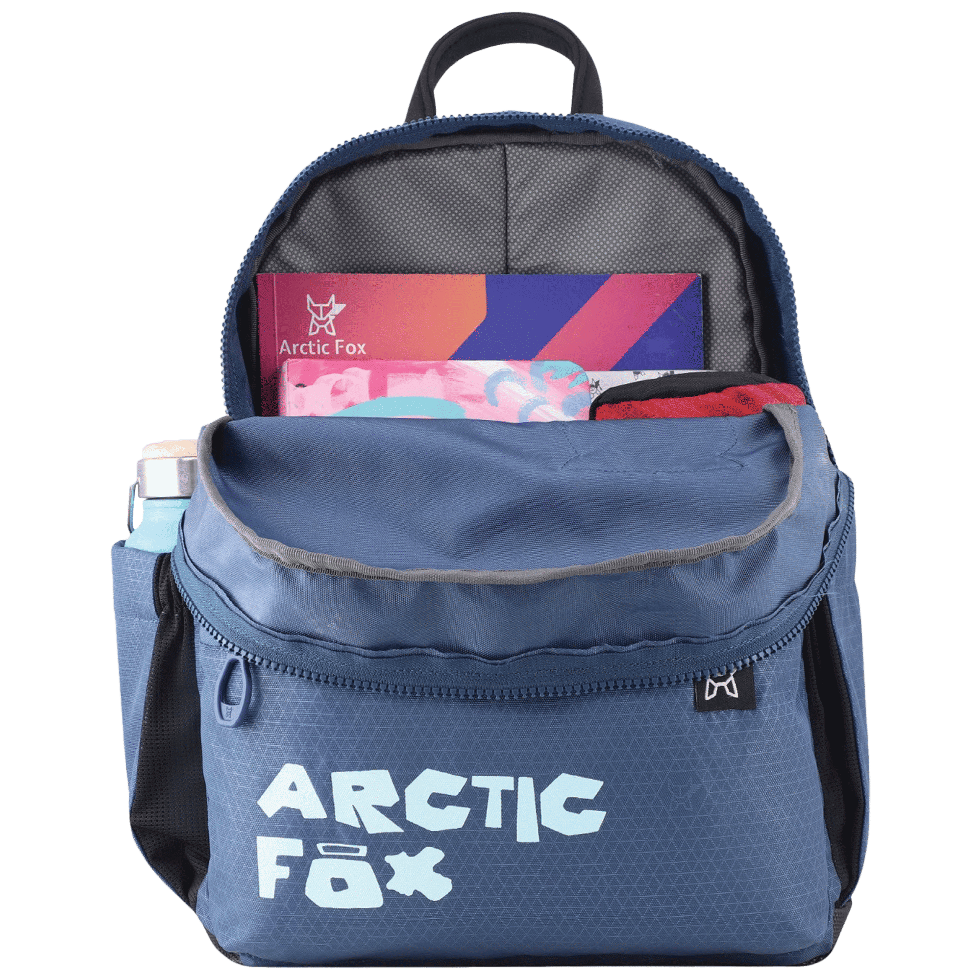 Arctic Fox Puff 14 Litres Polyester and Fabric Backpack (Webbing Handle, FMIBPKNVYWW108014, Dark Denim)_5
