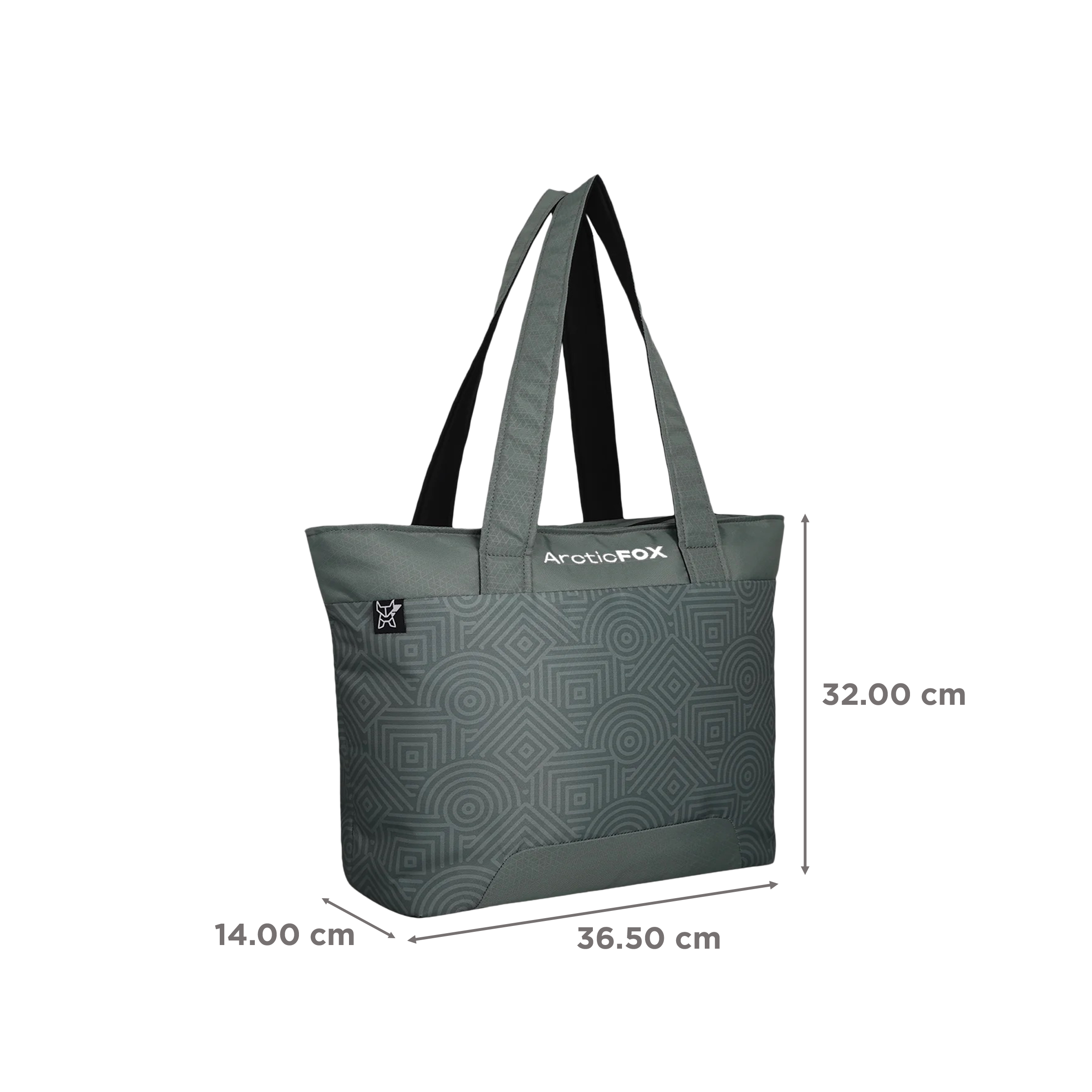 Arctic Fox Lattice Polyester Laptop Tote Bag for 14 Inch Laptop (16 L, Water Repellent Fabric, Sea Spray)_3