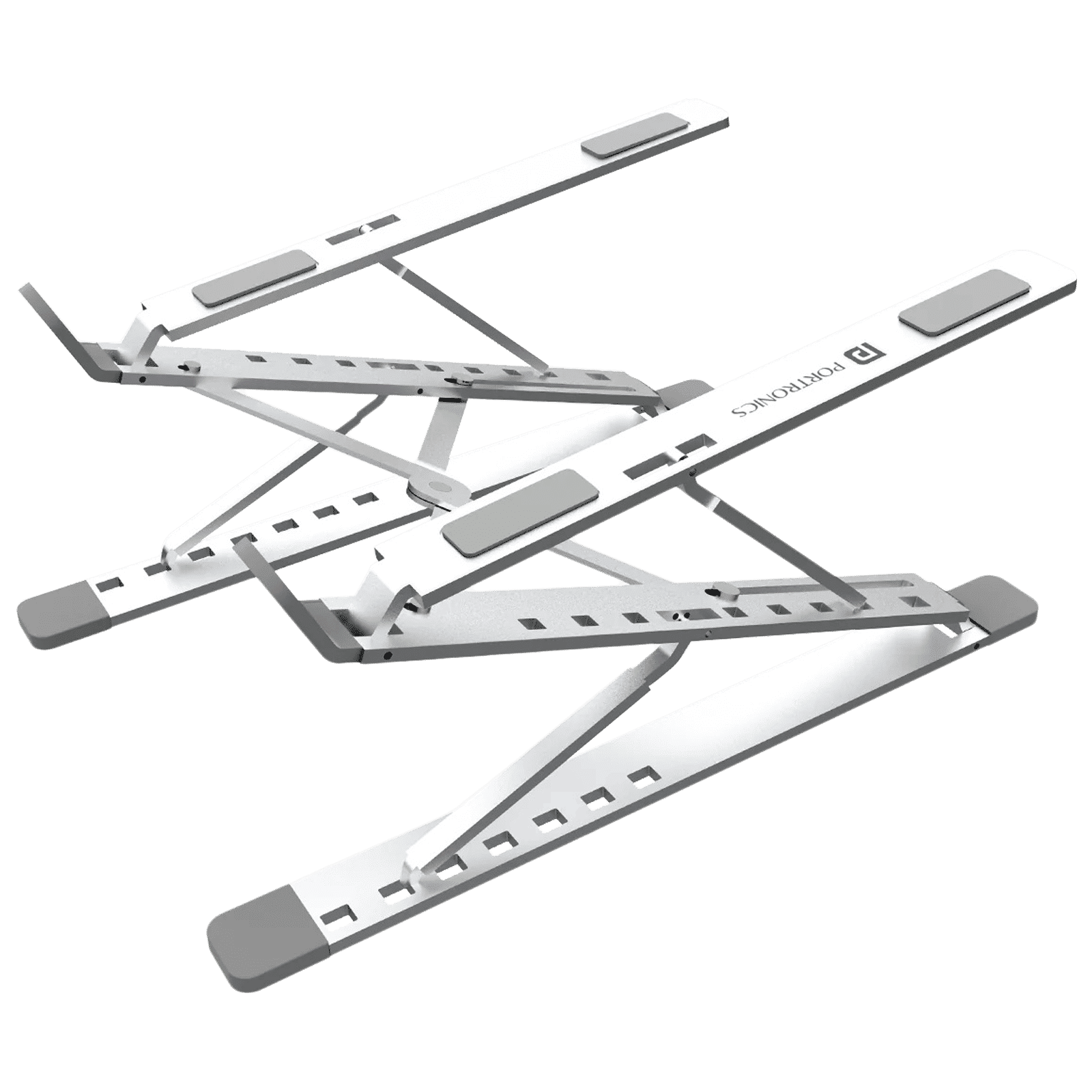 PORTRONICS My Buddy K Pro Laptop Stand (Anti-slip Silicone Pads, POR 1789, Silver) PORTRONICS My Buddy K Pro Laptop Stand (Anti-slip Silicone Pads, POR 1789, Silver)_1