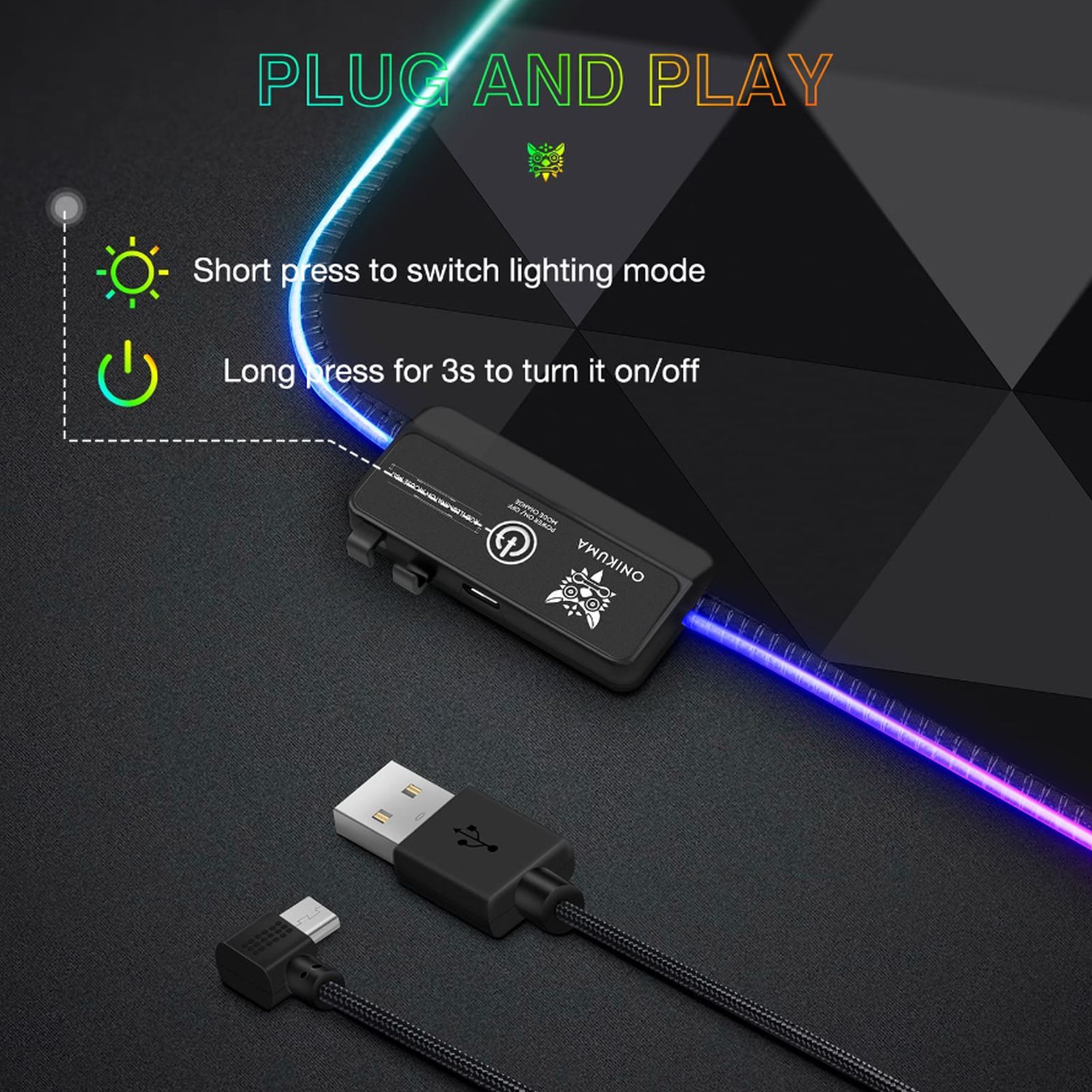 ONIKUMA Desk Pad for Desktop (MP006, Black)_2