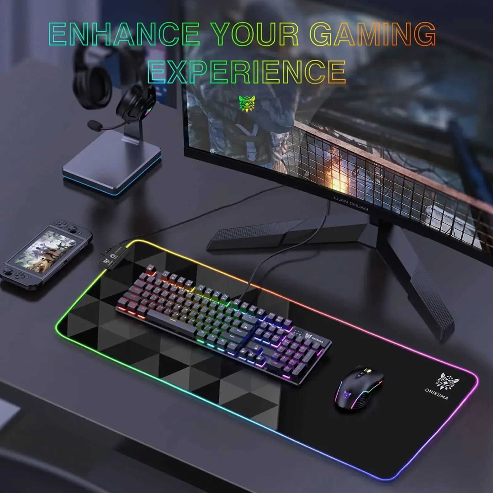 ONIKUMA Desk Pad for Desktop (MP006, Black)_4