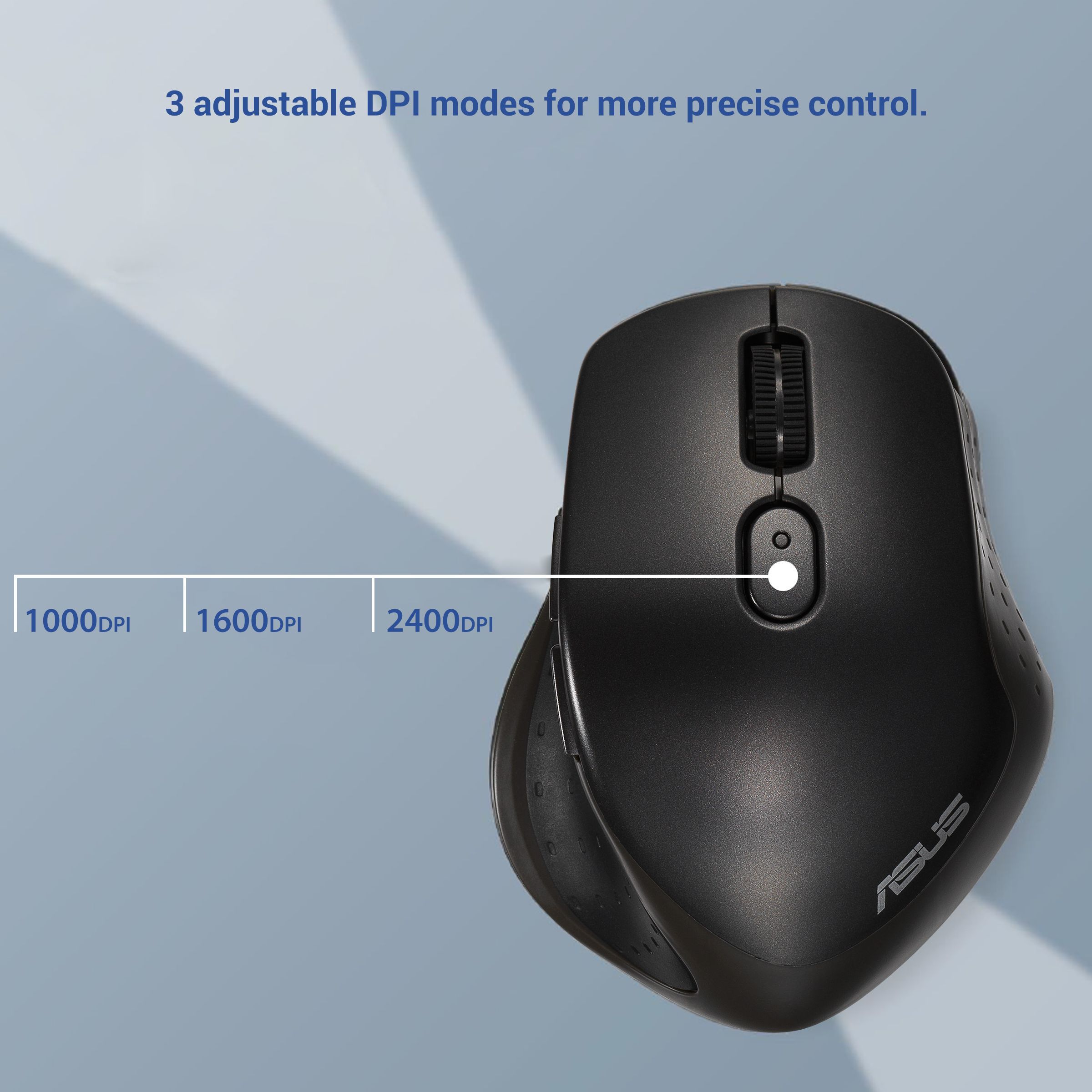 ASUS Silent MW203-BK Bluetooth 5.0 & 2.4GHz Wireless Optical Mouse with Vertical Scroll Wheel (2400 DPI Adjustable, Auto Sleep Mode, Black) ASUS Silent MW203-BK Bluetooth 5.0 & 2.4GHz Wireless Optical Mouse with Vertical Scroll Wheel (2400 DPI Adjustable, Auto Sleep Mode, Black)_6