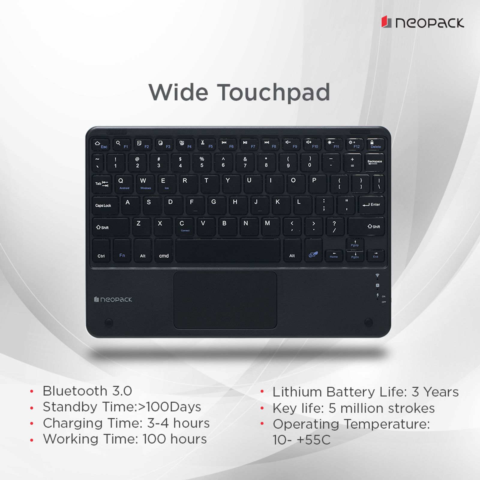 neopack Folio Case For Apple iPad Air 10.9 Inch & Pro 11(2nd, 3rd & 4th Gen) (Multi Vewing, Black)_7