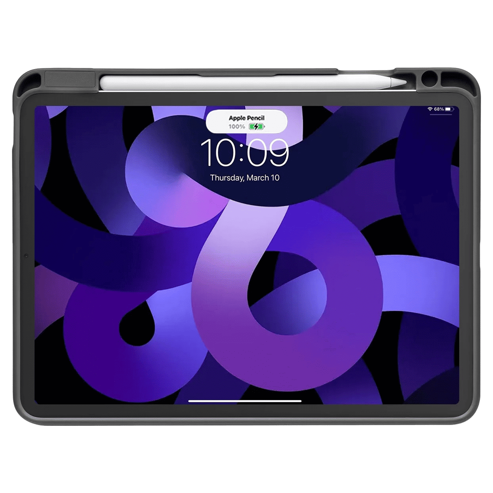 tomtoc Inspire B02 Hard Polyurethane Leather Flip Case for Apple iPad Air 10.9 Inch (Military Grade Protection, Black)_6