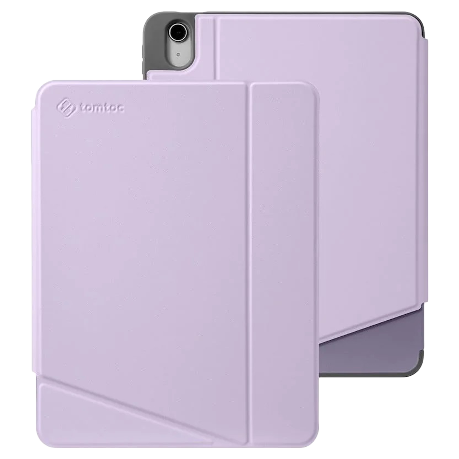 tomtoc Inspire B02 Hard Polyurethane Leather Flip Case for Apple iPad Air 10.9 Inch (Military Grade Protection, Lavender)_5