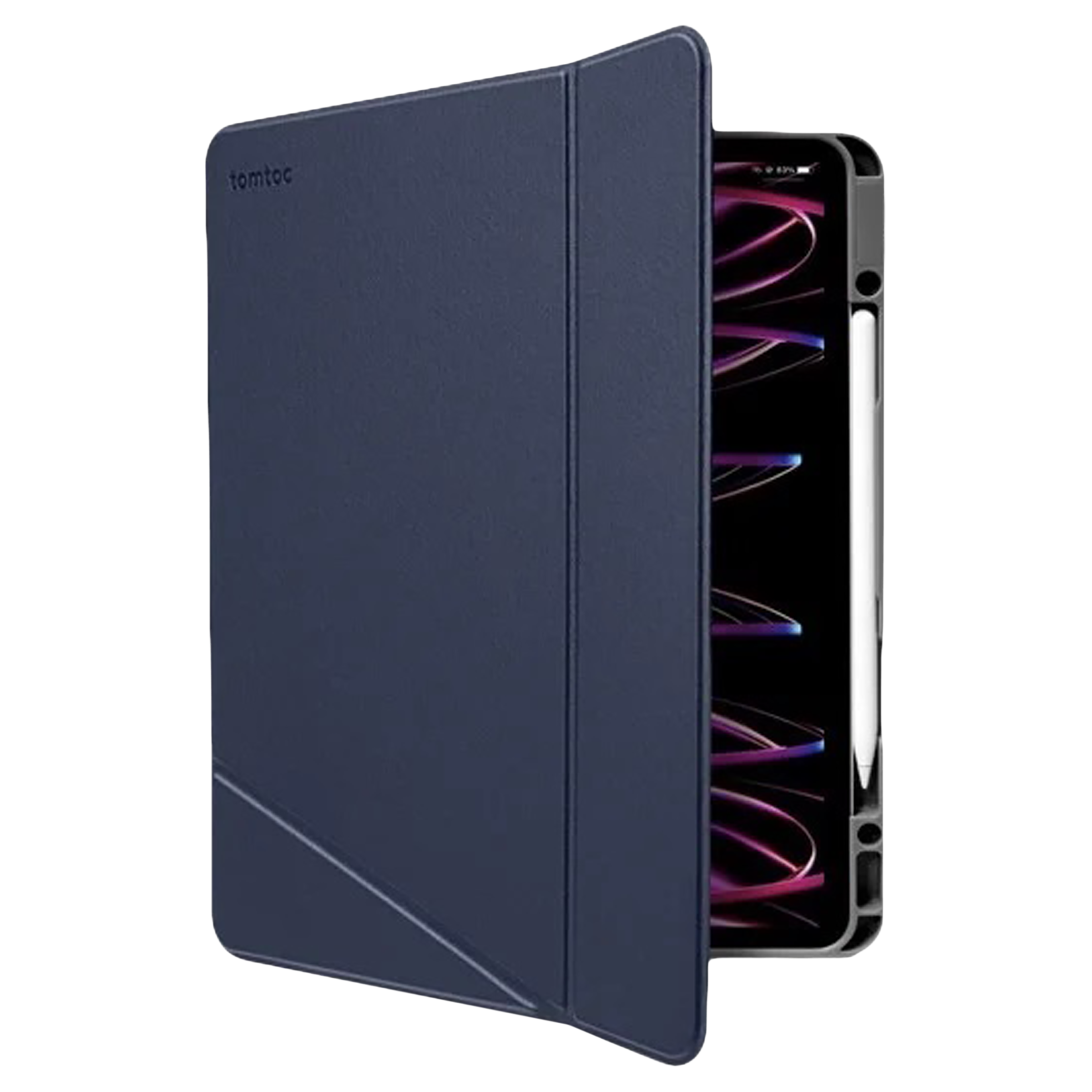 tomtoc Polyurethane Leather & TPU Flip Case for Apple iPad 11 Inch iPad Pencil Holder (3rd & 4th Gen) (Support Wireless Charging, Blue)_4