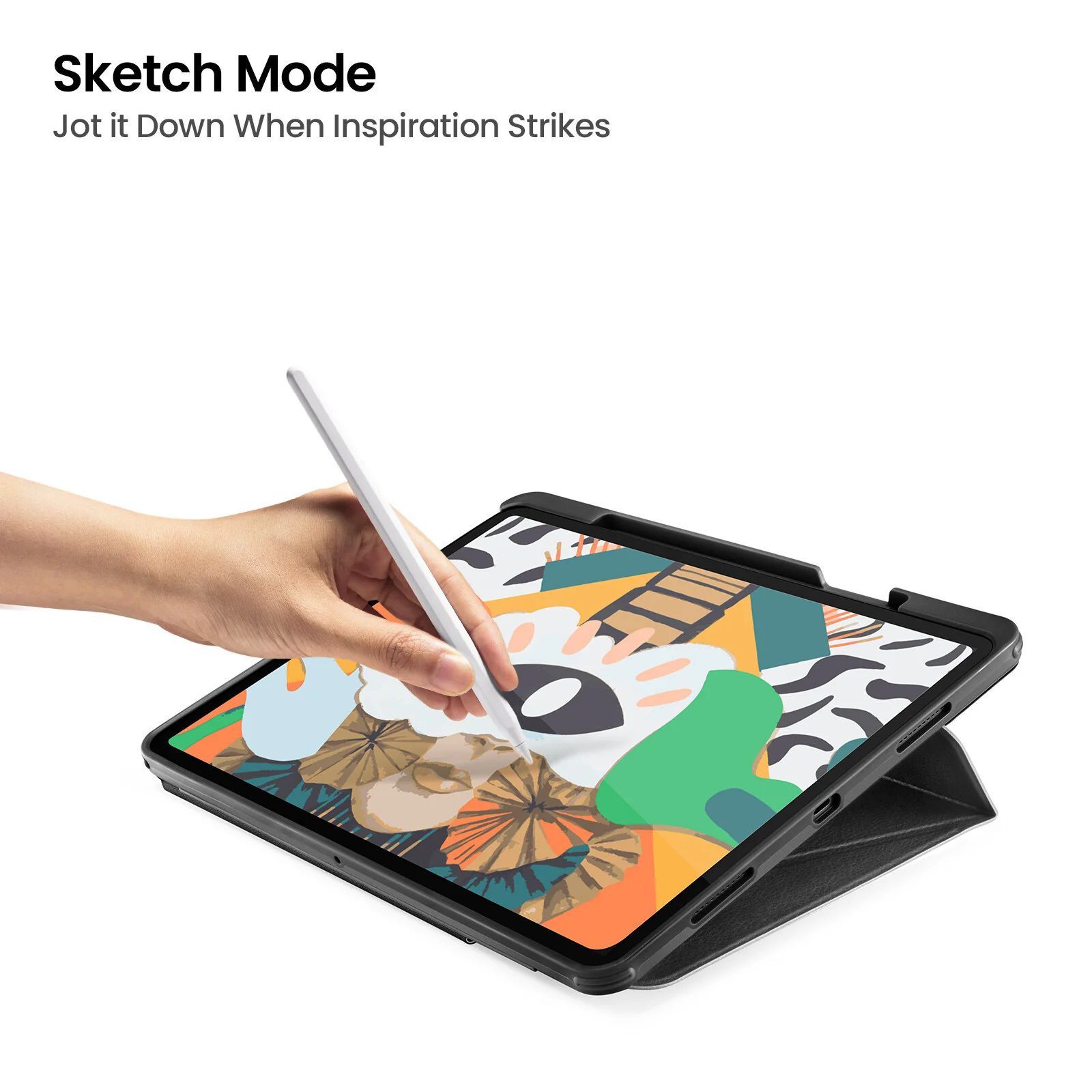 tomtoc Polyurethane Leather Flip Case for Apple iPad 11 Inch (Scratch Resistant, Black)_9