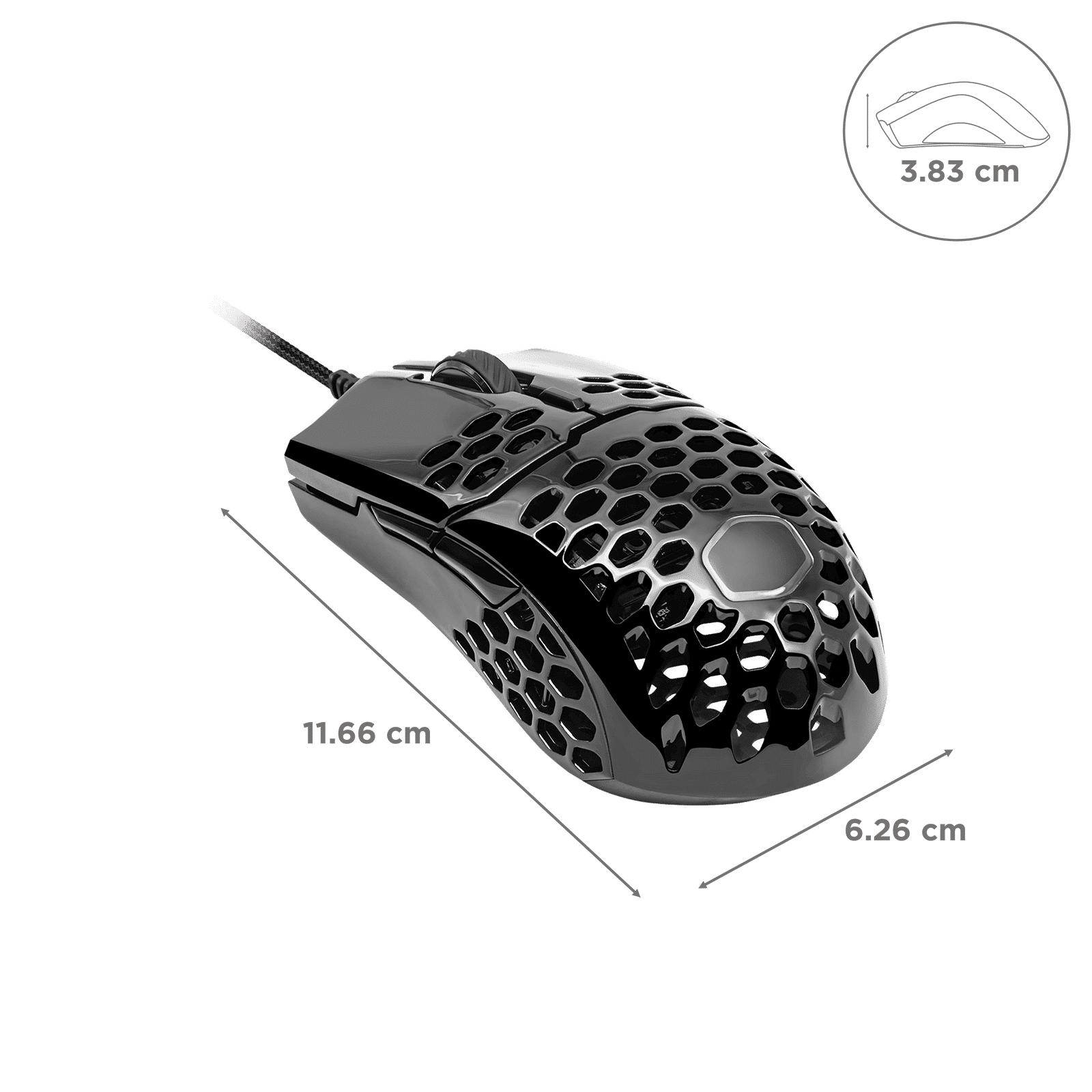 Cooler Master MM-710-KKOL1 Wired Gaming Mouse with Omron Switches (16000 DPI Adjustable, Ambidextrous Design, Matte Black) _3
