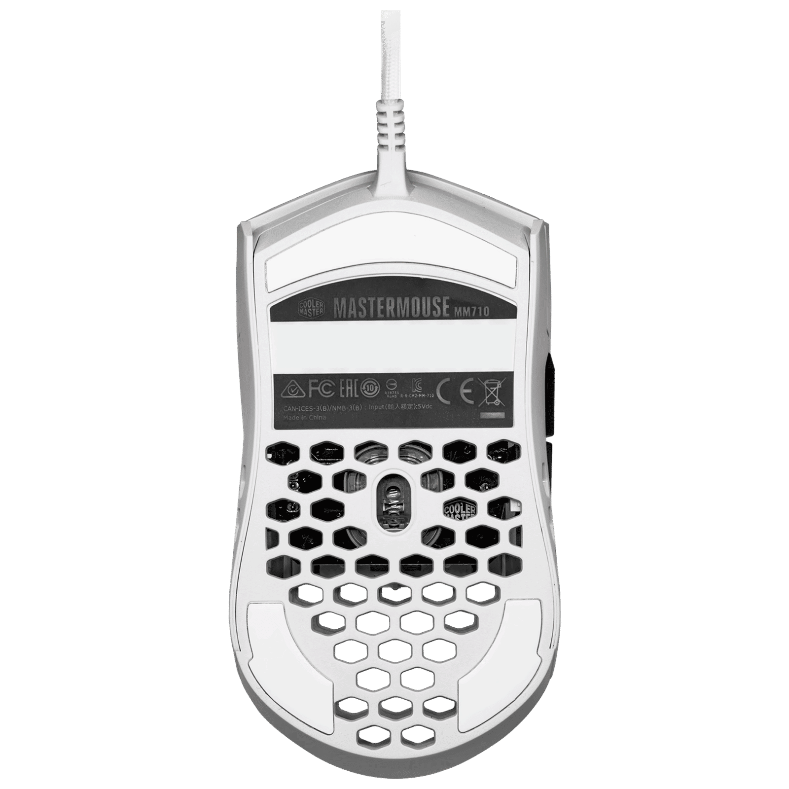 Cooler Master MM-710-WWOL1 Wired Gaming Mouse with Omron Switches (16000 DPI Adjustable, Ambidextrous Design, Black/White)_6