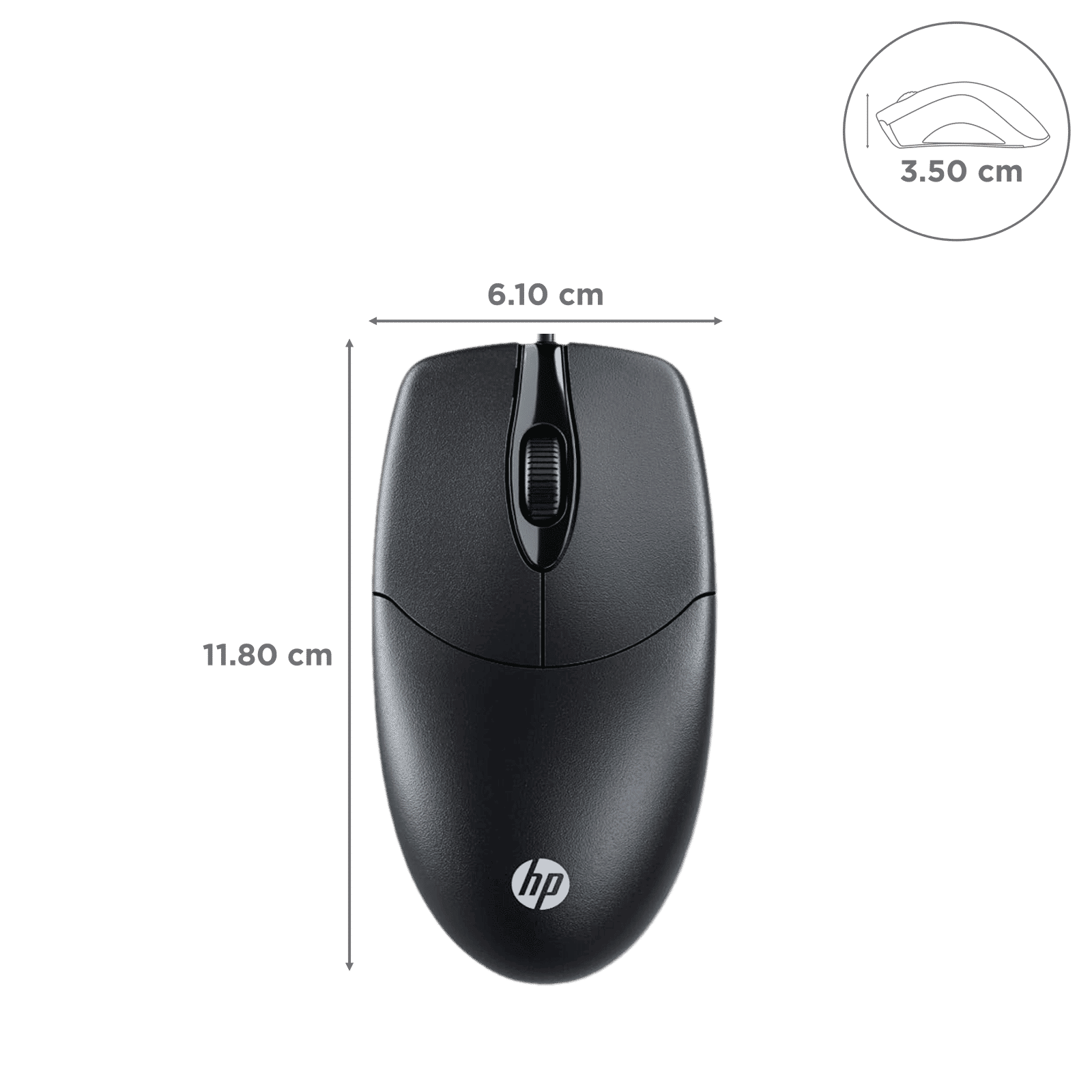 HP M050 Wired Mouse (1200 DPI, Optical Engine, Black) HP M050 Wired Mouse (1200 DPI, Optical Engine, Black)_3