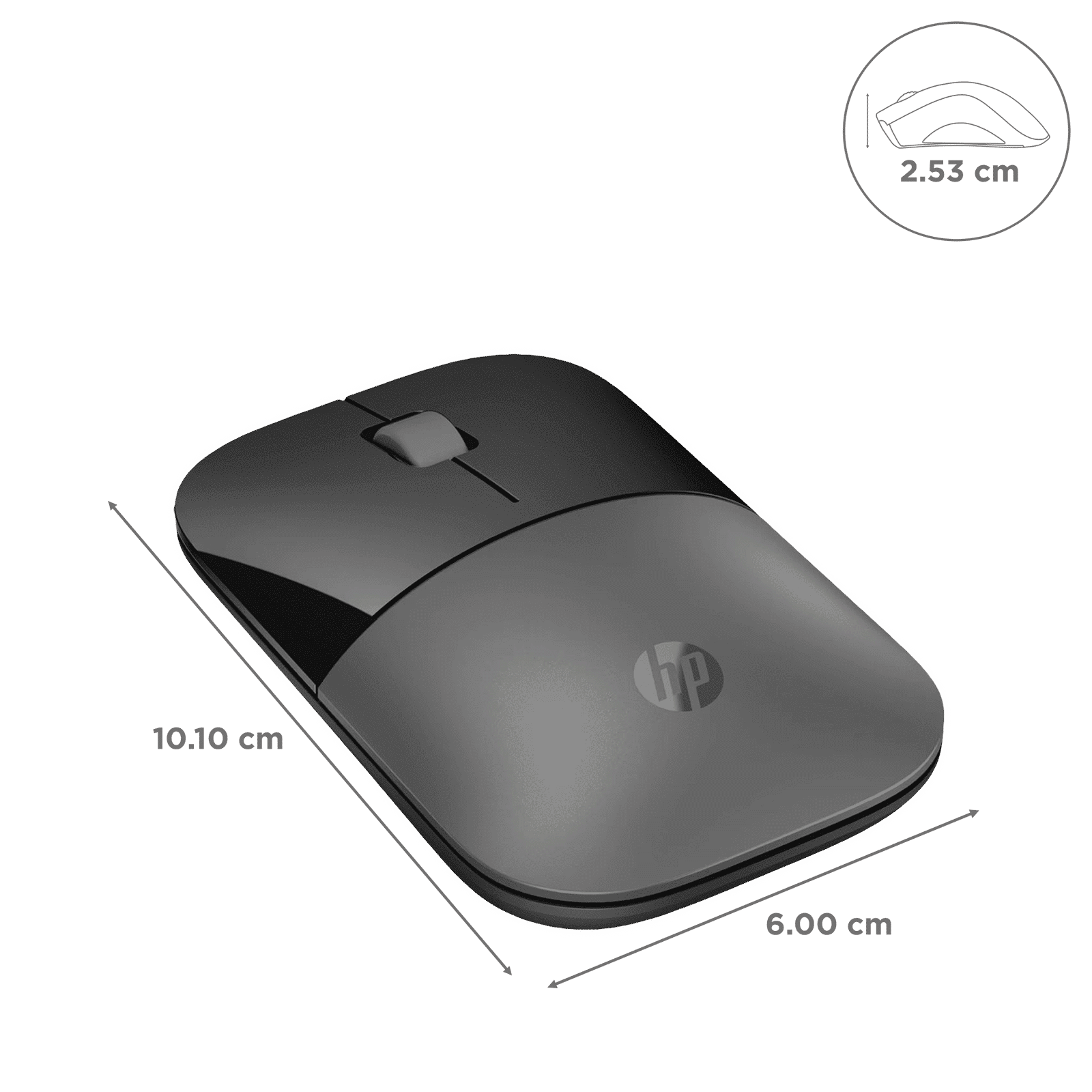 HP Z3700 Wireless Optical Mouse with Blue LED Technology (1600 DPI Adjustable, Sleek Design, Silver) HP Z3700 Wireless Optical Mouse with Blue LED Technology (1600 DPI Adjustable, Sleek Design, Silver)_3