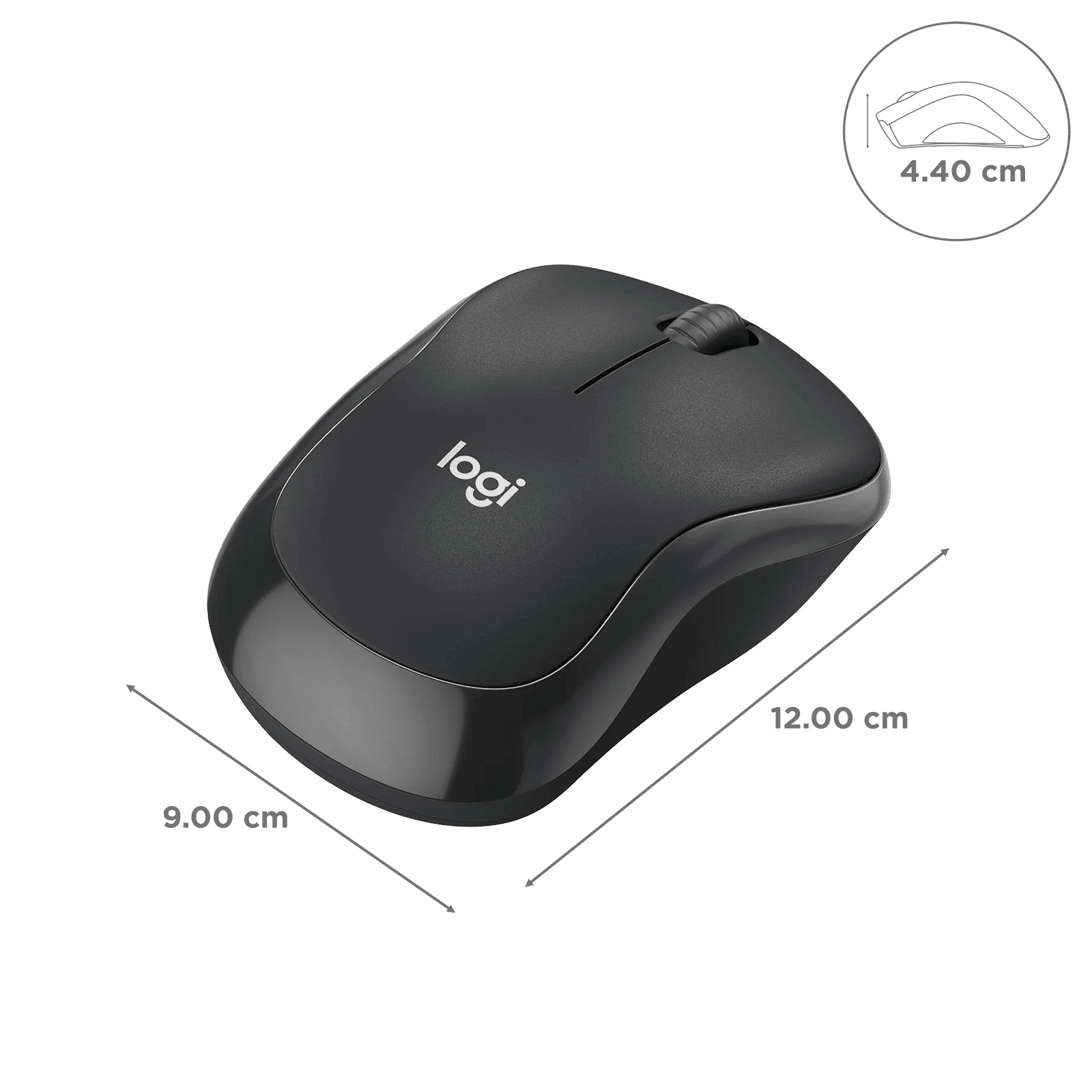 logitech M240 Bluetooth Wireless Optical Mouse (4000 DPI Adjustable, Sensor Technology, Graphite)_3