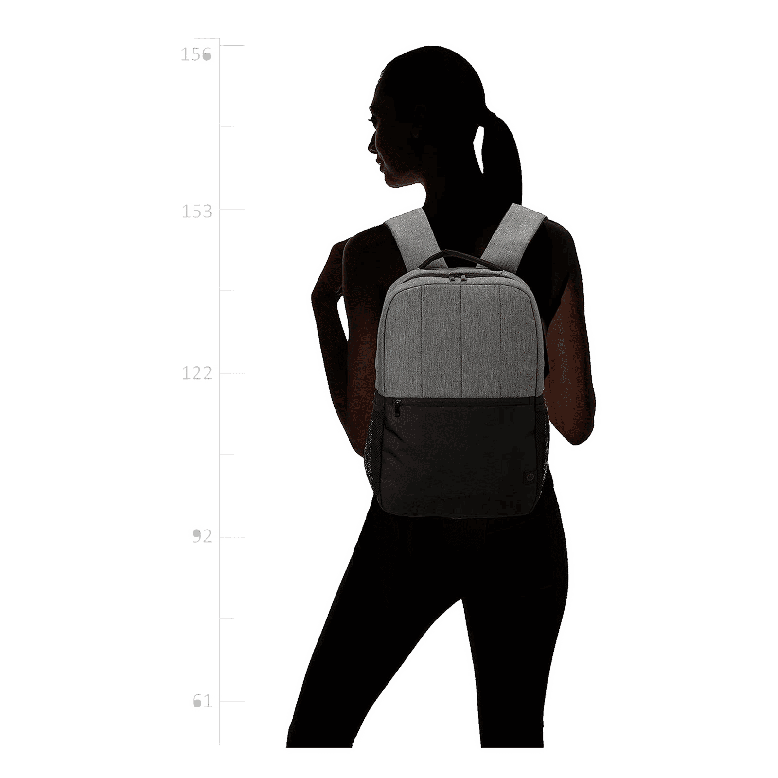 HP 320 Polyester Laptop Backpack for 15.6 Inch Laptop (21 L, Padded Back Panel, Black Grey)_5