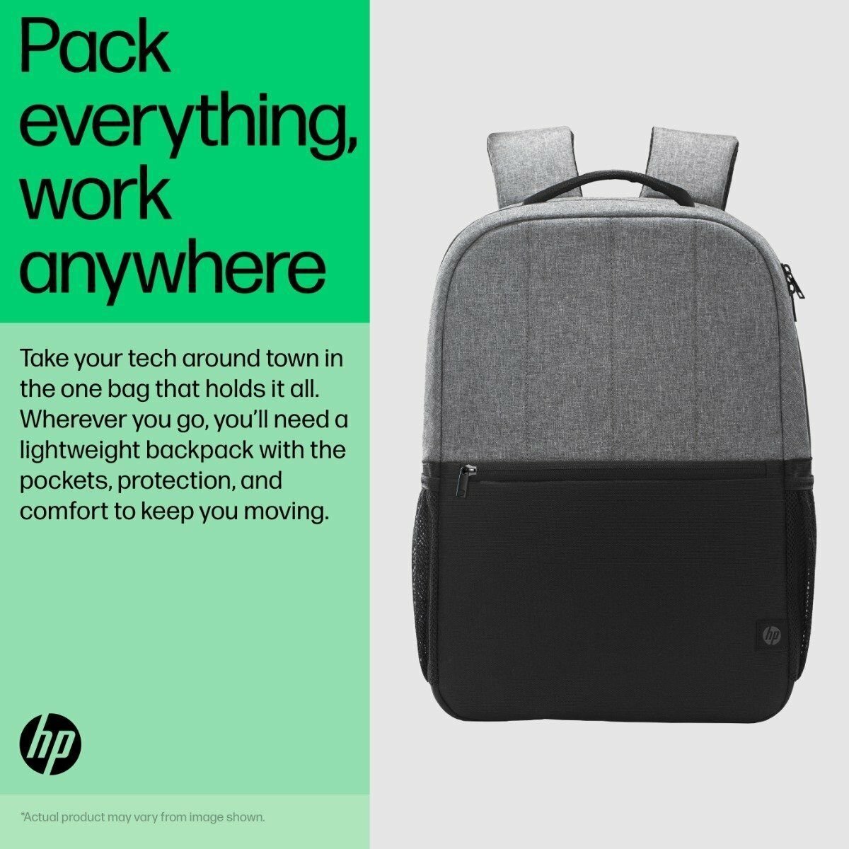 HP 320 Polyester Laptop Backpack for 15.6 Inch Laptop (21 L, Padded Back Panel, Black Grey)_6