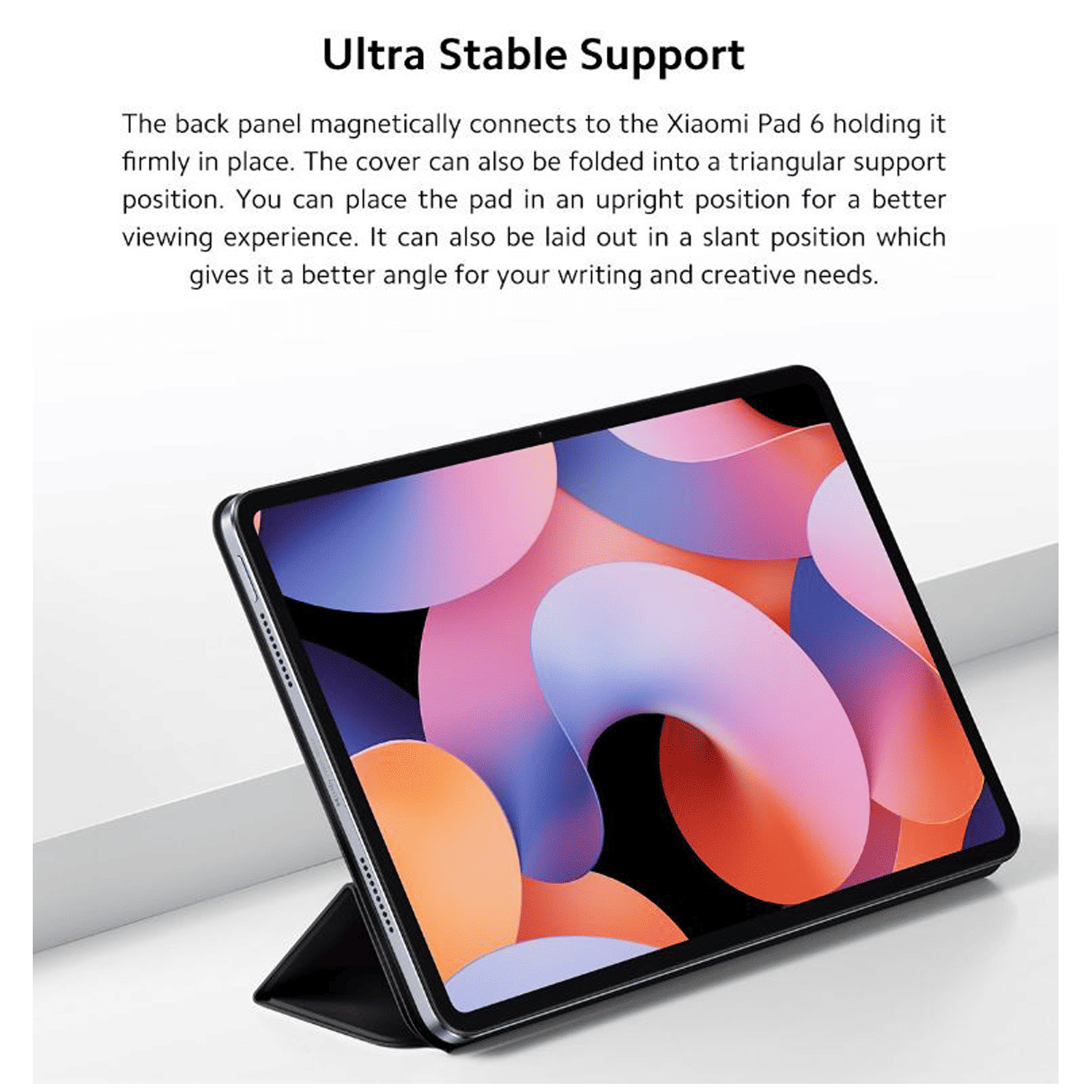 Xiaomi PU Flip Cover for Pad 6 (Smart Wake Up, Black)_3