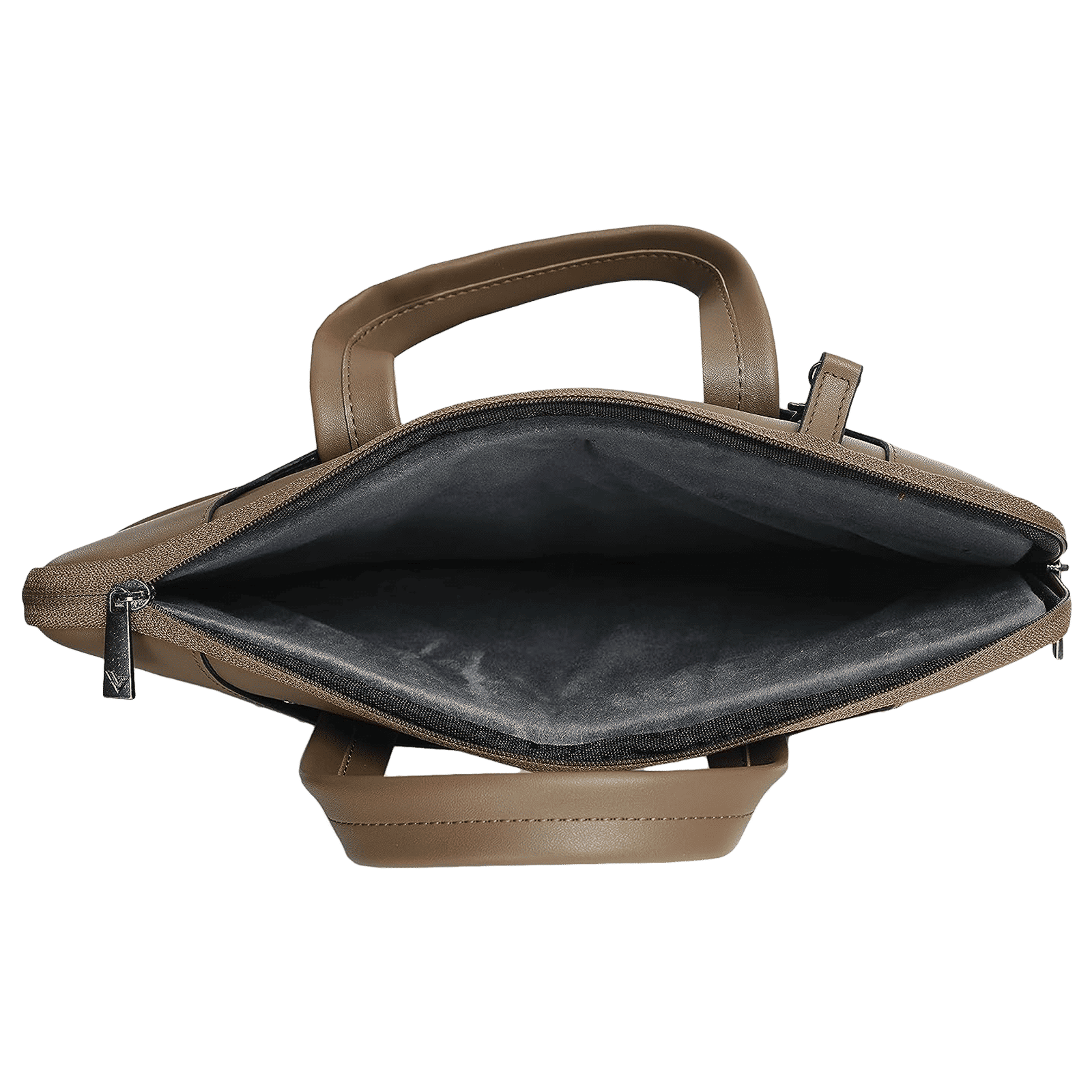 Dr. Vaku DA Italiano Polyurethane Leather, Polyester Sleeve for 14 Inch Laptop (Detachable Shoulder Strap, Tan Brown)_4