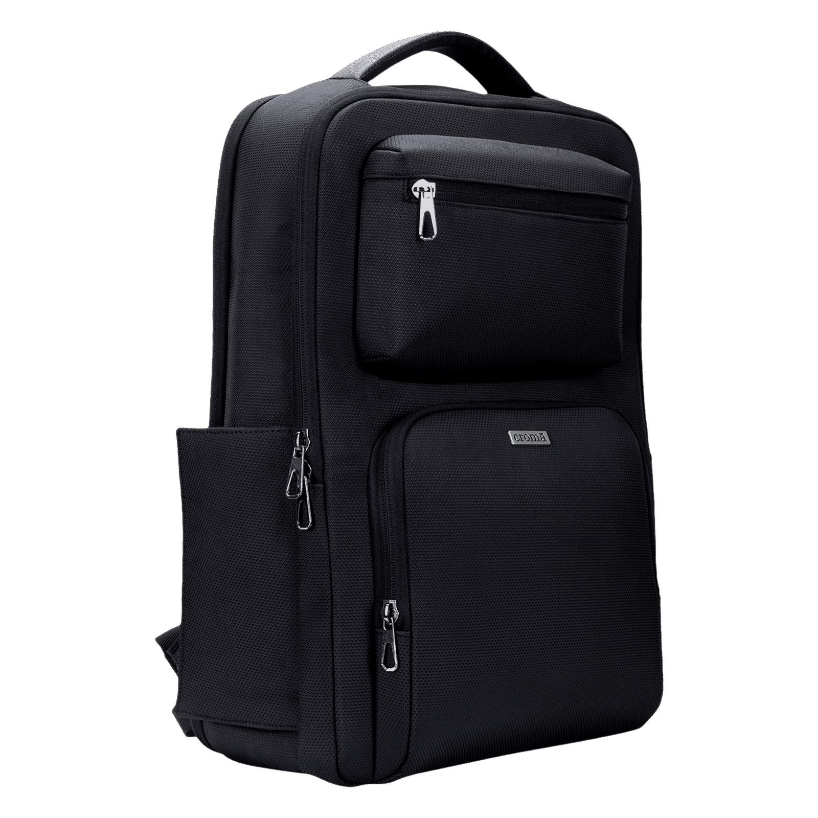 Croma 23 Litres Polyester Fabric Backpack(Anti Theft Compartment, Black)_7