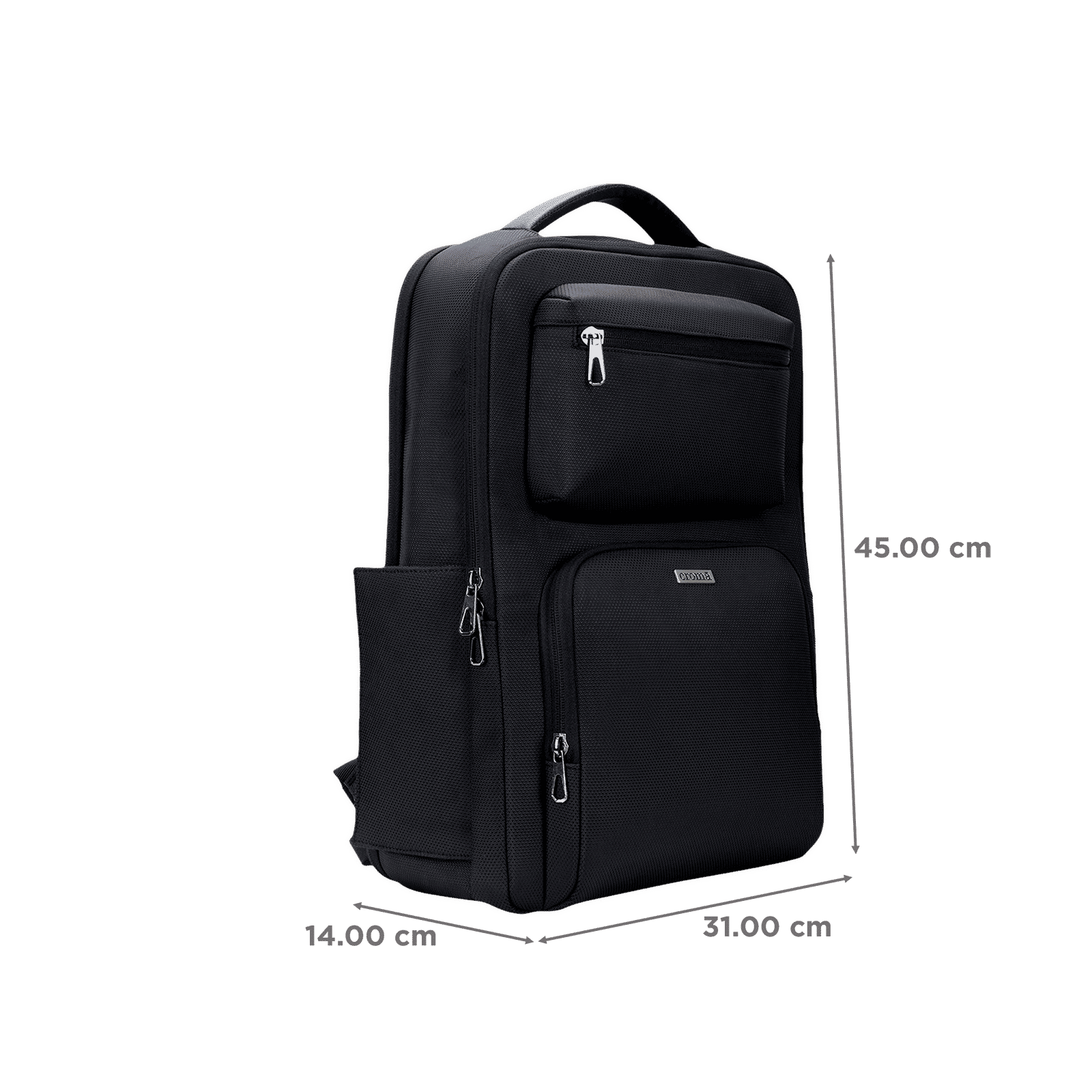 Croma 23 Litres Polyester Fabric Backpack(Anti Theft Compartment, Black)_3