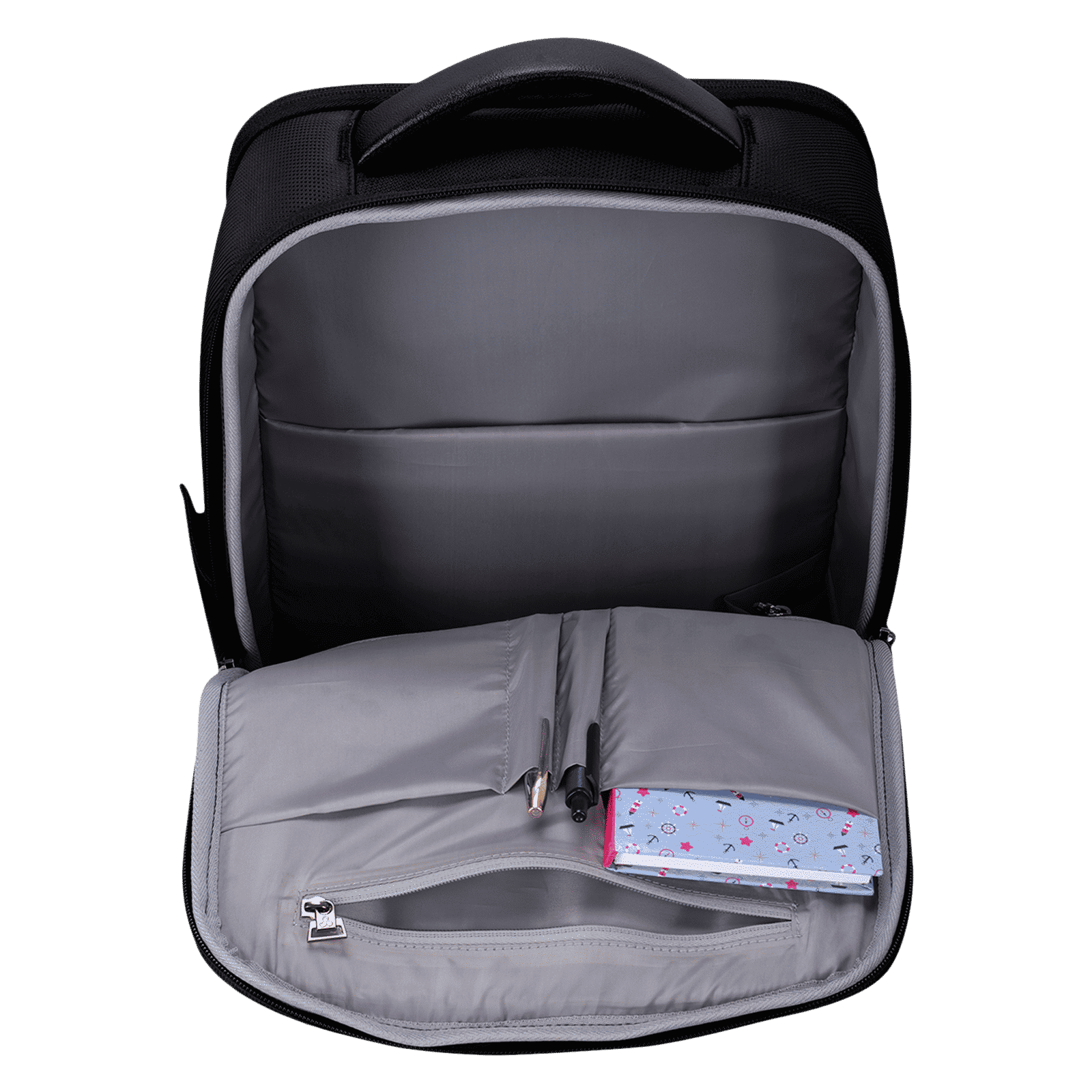 Croma 23 Litres Polyester Fabric Backpack(Anti Theft Compartment, Black)_5