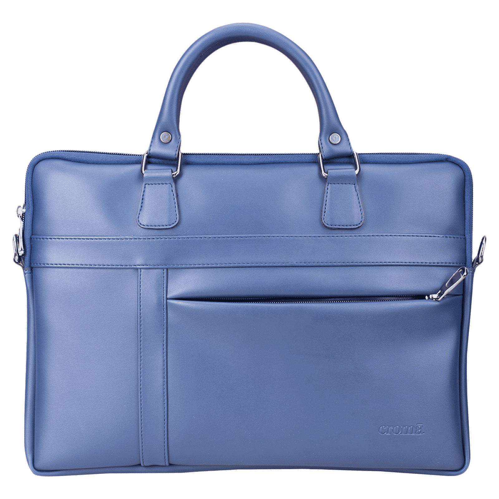 Croma Polyurethane Leather Sling Bag for 14 Inch Laptop (Water Resistant, Blue) Croma Polyurethane Leather Sling Bag for 14 Inch Laptop (Water Resistant, Blue)_1