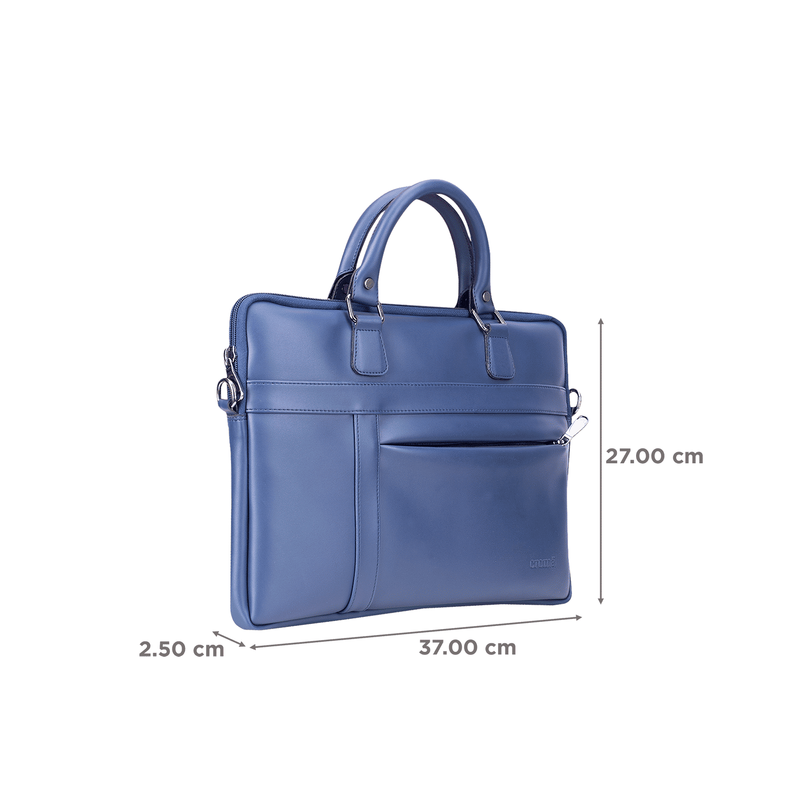 Croma Polyurethane Leather Sling Bag for 14 Inch Laptop (Water Resistant, Blue) Croma Polyurethane Leather Sling Bag for 14 Inch Laptop (Water Resistant, Blue)_3