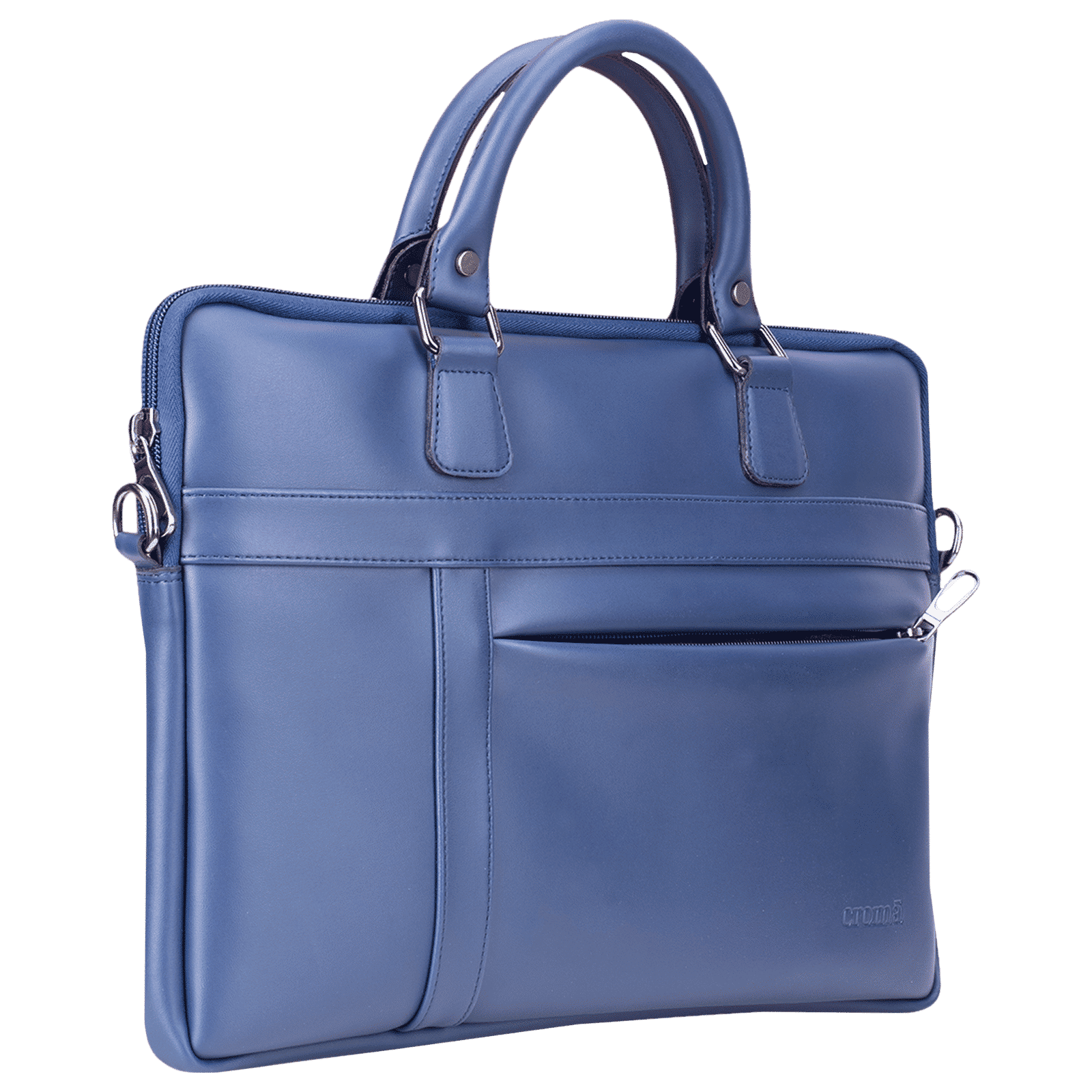 Croma Polyurethane Leather Sling Bag for 14 Inch Laptop (Water Resistant, Blue) Croma Polyurethane Leather Sling Bag for 14 Inch Laptop (Water Resistant, Blue)_6