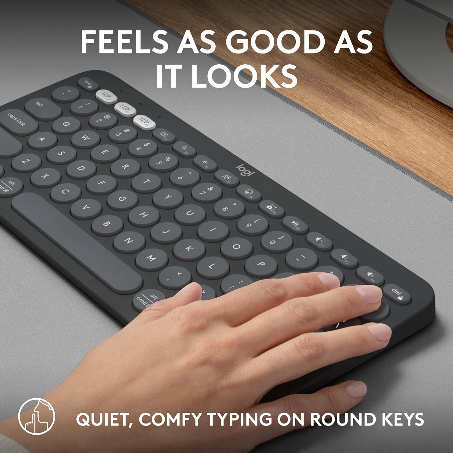 logitech Pebble Keys 2 Bluetooth Wireless Keyboard with Multi Device Pairing (10 Customizable Keys, Tonal Graphite) logitech Pebble Keys 2 Bluetooth Wireless Keyboard with Multi Device Pairing (10 Customizable Keys, Tonal Graphite)_8