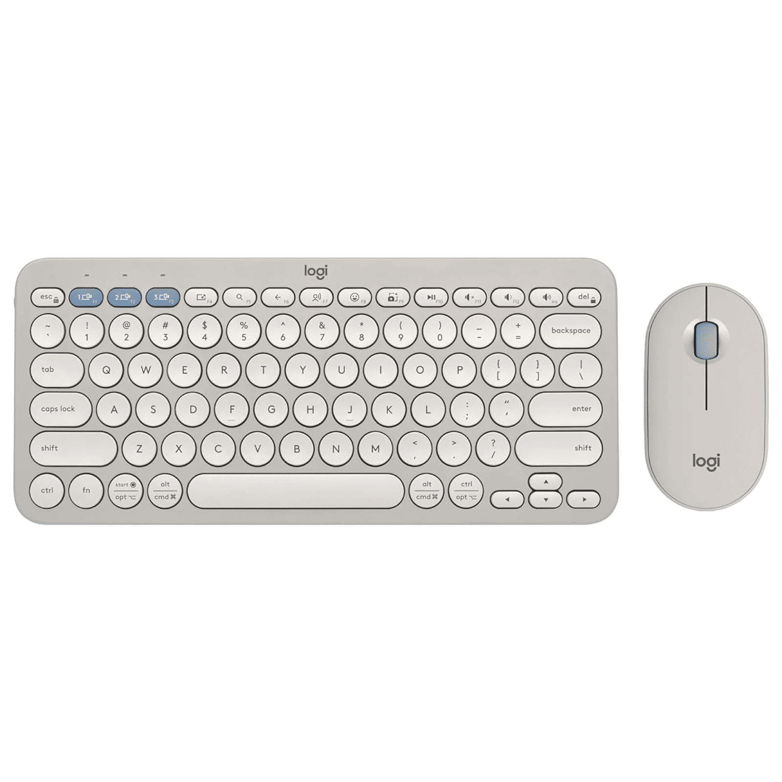 logitech Pebble 2 Wireless Keyboard and Mouse Combo (Quiet and Customizable, Tonal Sand) logitech Pebble 2 Wireless Keyboard and Mouse Combo (Quiet and Customizable, Tonal Sand)_1