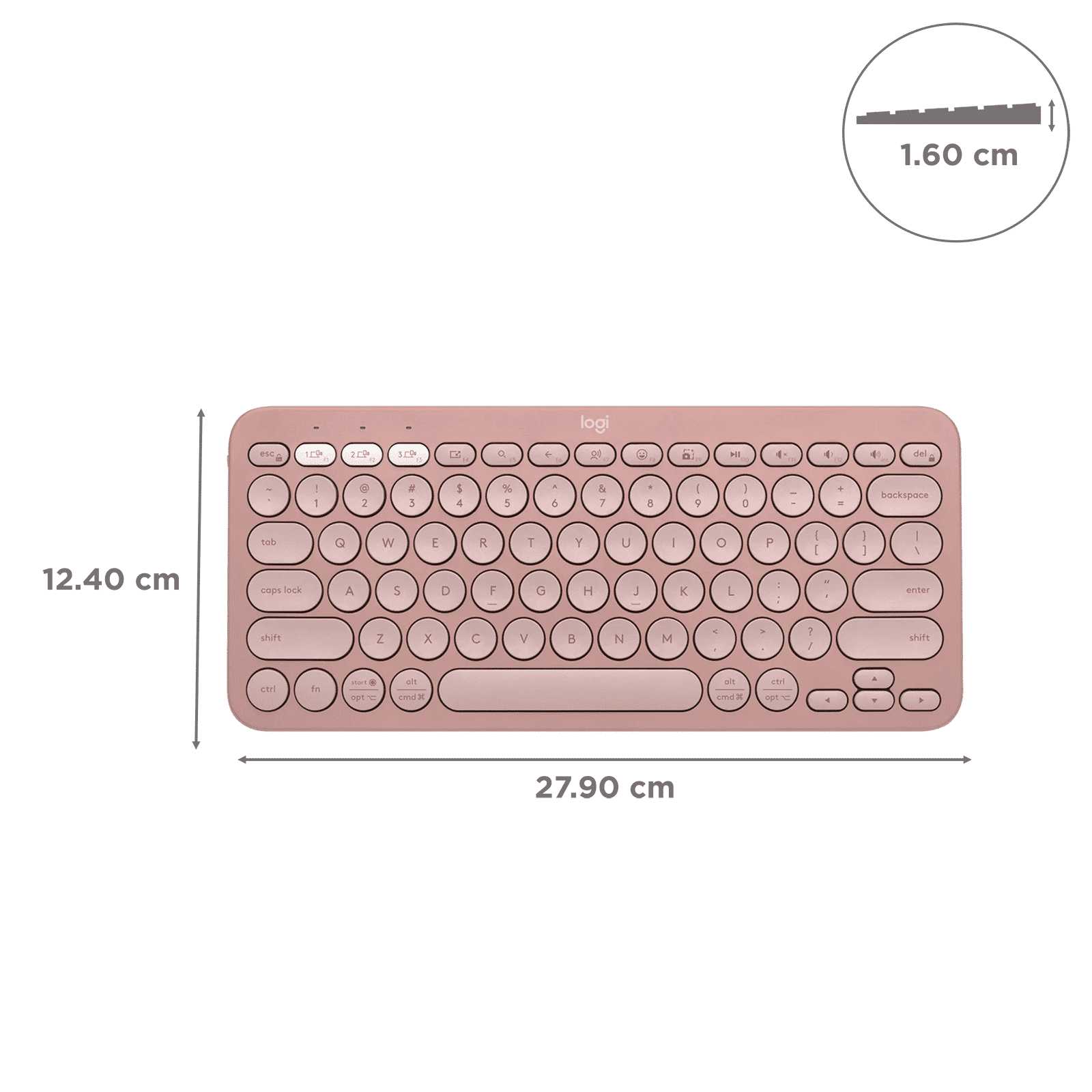 logitech Pebble Keys 2 Bluetooth Wireless Keyboard with Multi Device Pairing (10 Customizable Keys, Tonal Rose) logitech Pebble Keys 2 Bluetooth Wireless Keyboard with Multi Device Pairing (10 Customizable Keys, Tonal Rose)_2