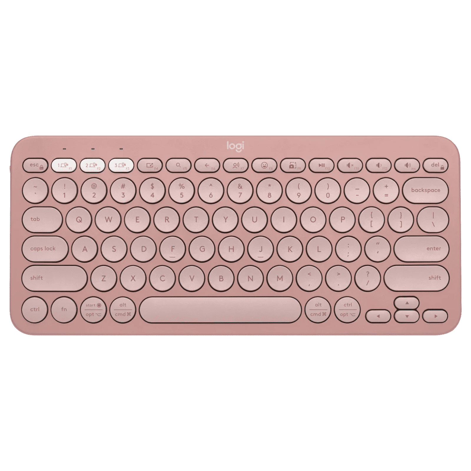 logitech Pebble Keys 2 Bluetooth Wireless Keyboard with Multi Device Pairing (10 Customizable Keys, Tonal Rose) logitech Pebble Keys 2 Bluetooth Wireless Keyboard with Multi Device Pairing (10 Customizable Keys, Tonal Rose)_1