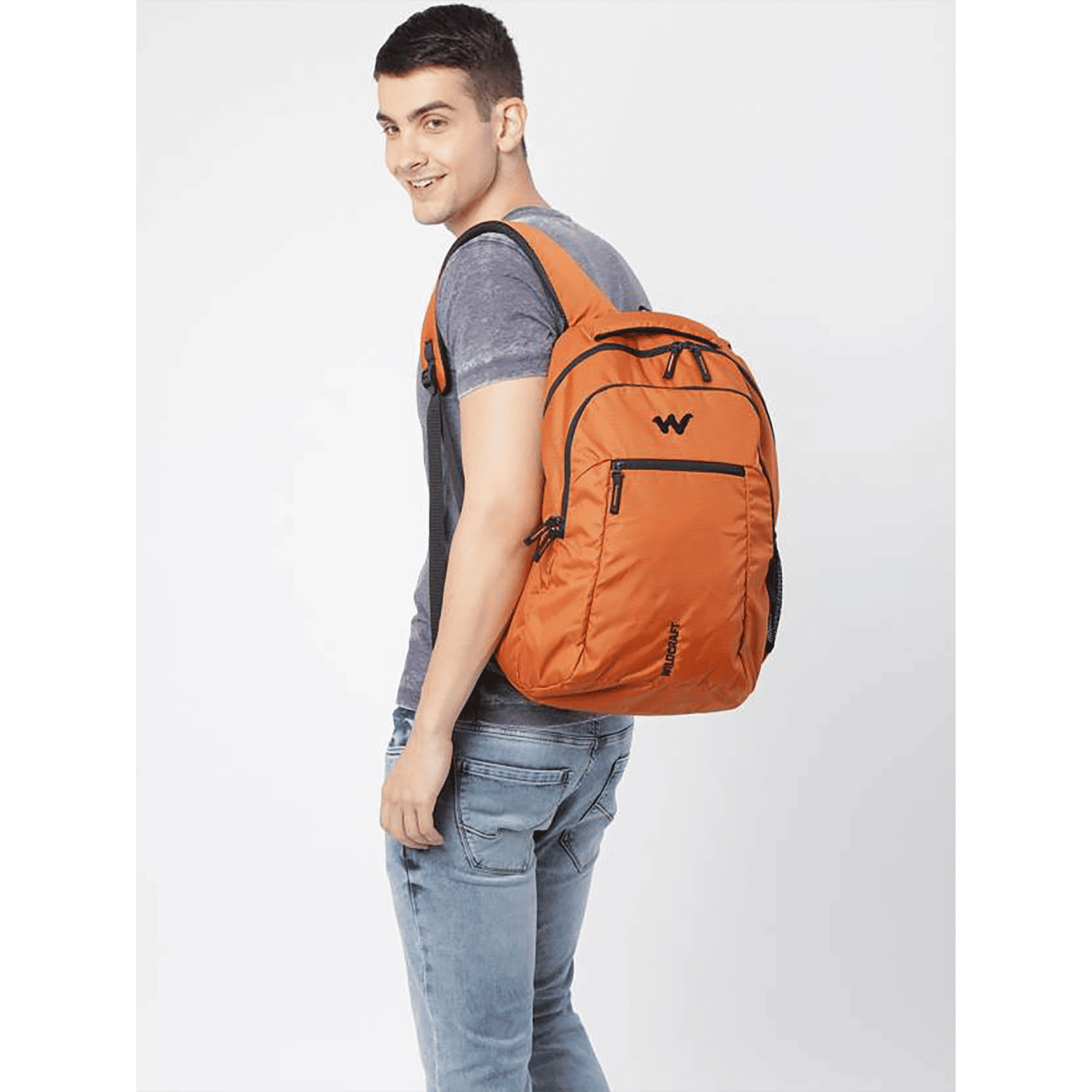 WILDCRAFT Boost 2 23 Litres Polyester Backpack (Padded Shoulder Strap, 12035, Orange)_8