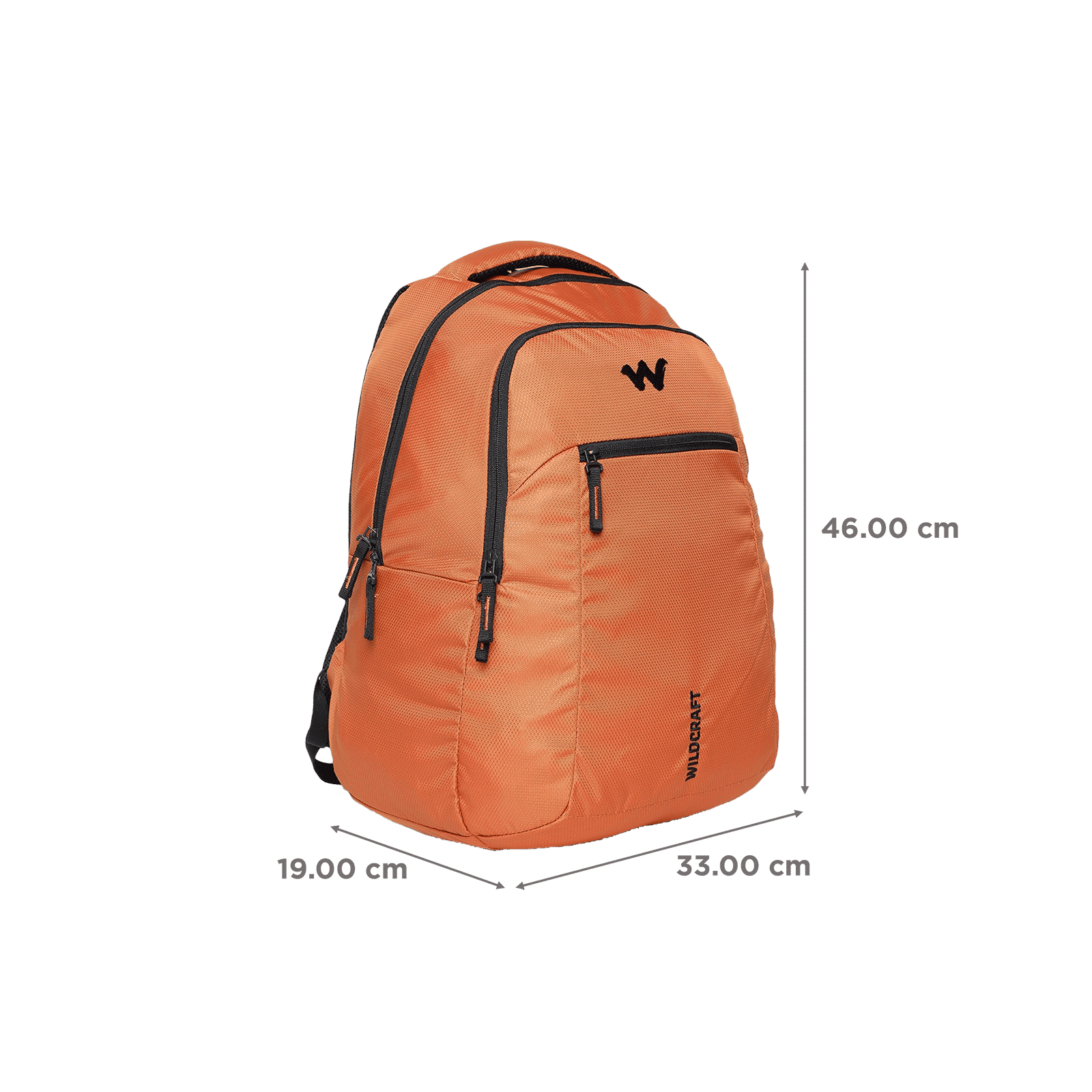WILDCRAFT Boost 2 23 Litres Polyester Backpack (Padded Shoulder Strap, 12035, Orange)_3