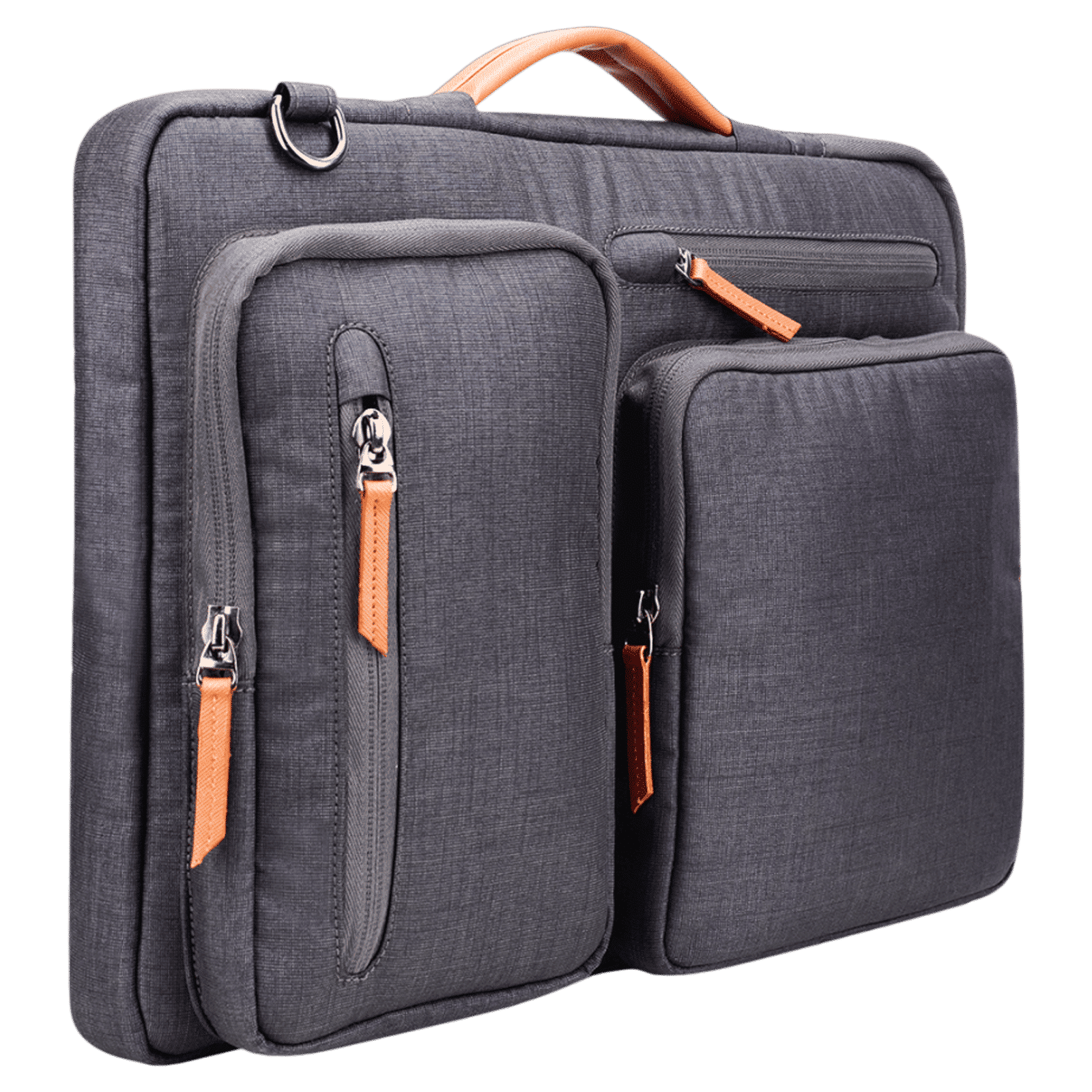 Croma Polyester Fabric Sling Bag for 15.6 Inch Laptop (5.7 L, Water Resistant, Grey)_4